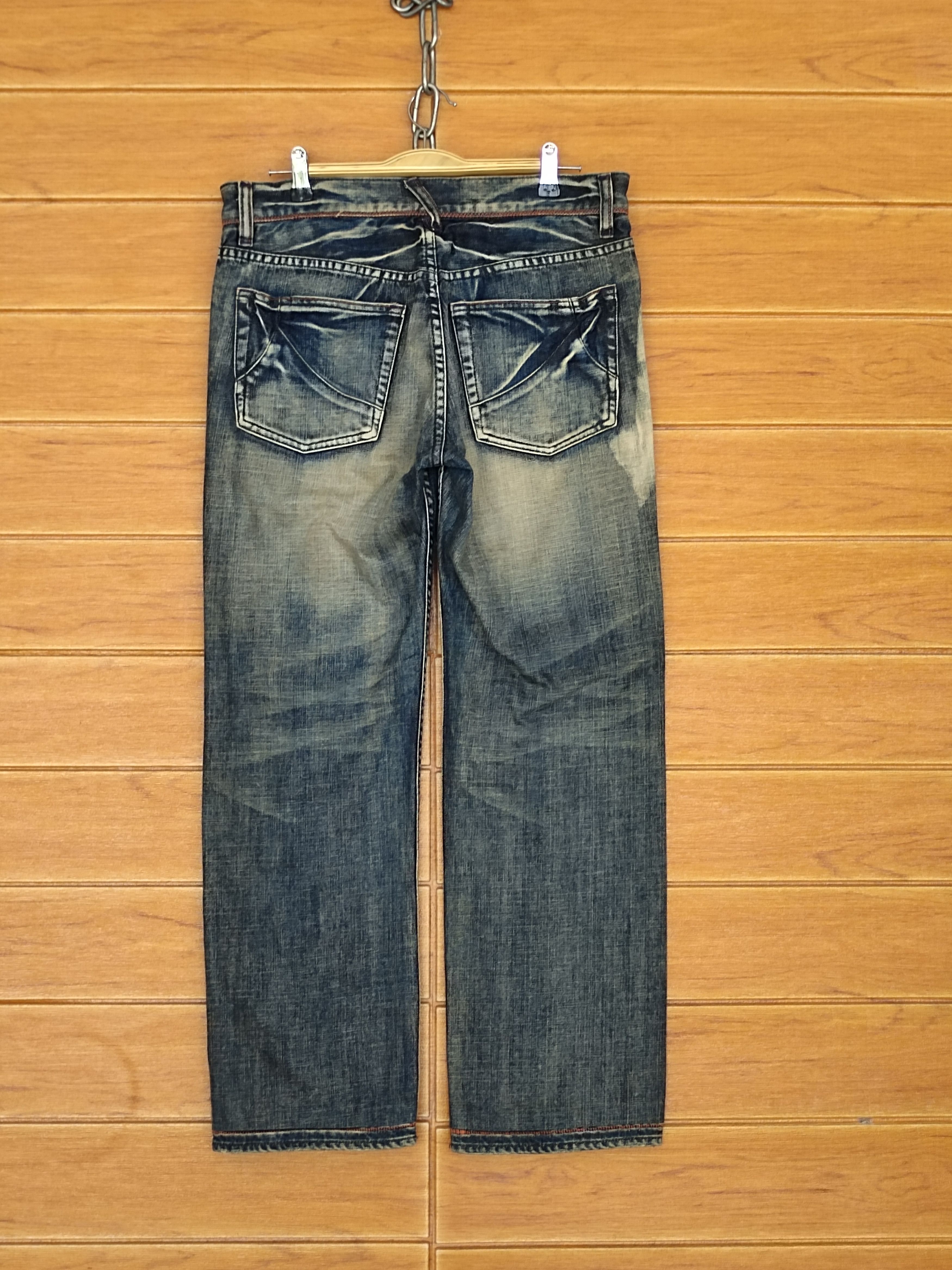 Takeo Kikuchi Vintage Takeo Kikuchi Japan Distress Faded Denim Jeans Size US 32 / EU 48 - 9 Thumbnail