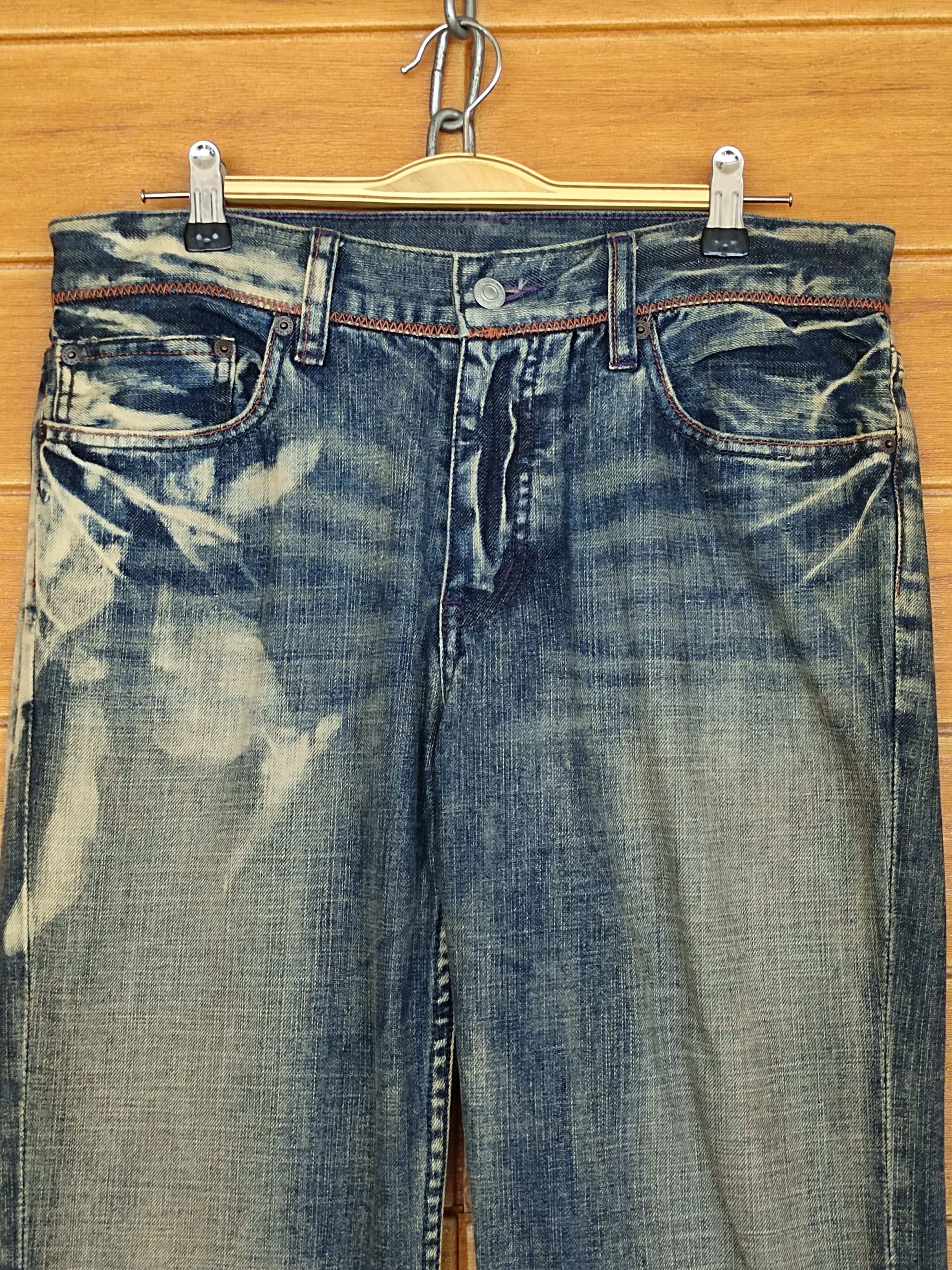 Takeo Kikuchi Vintage Takeo Kikuchi Japan Distress Faded Denim Jeans Size US 32 / EU 48 - 2 Thumbnail
