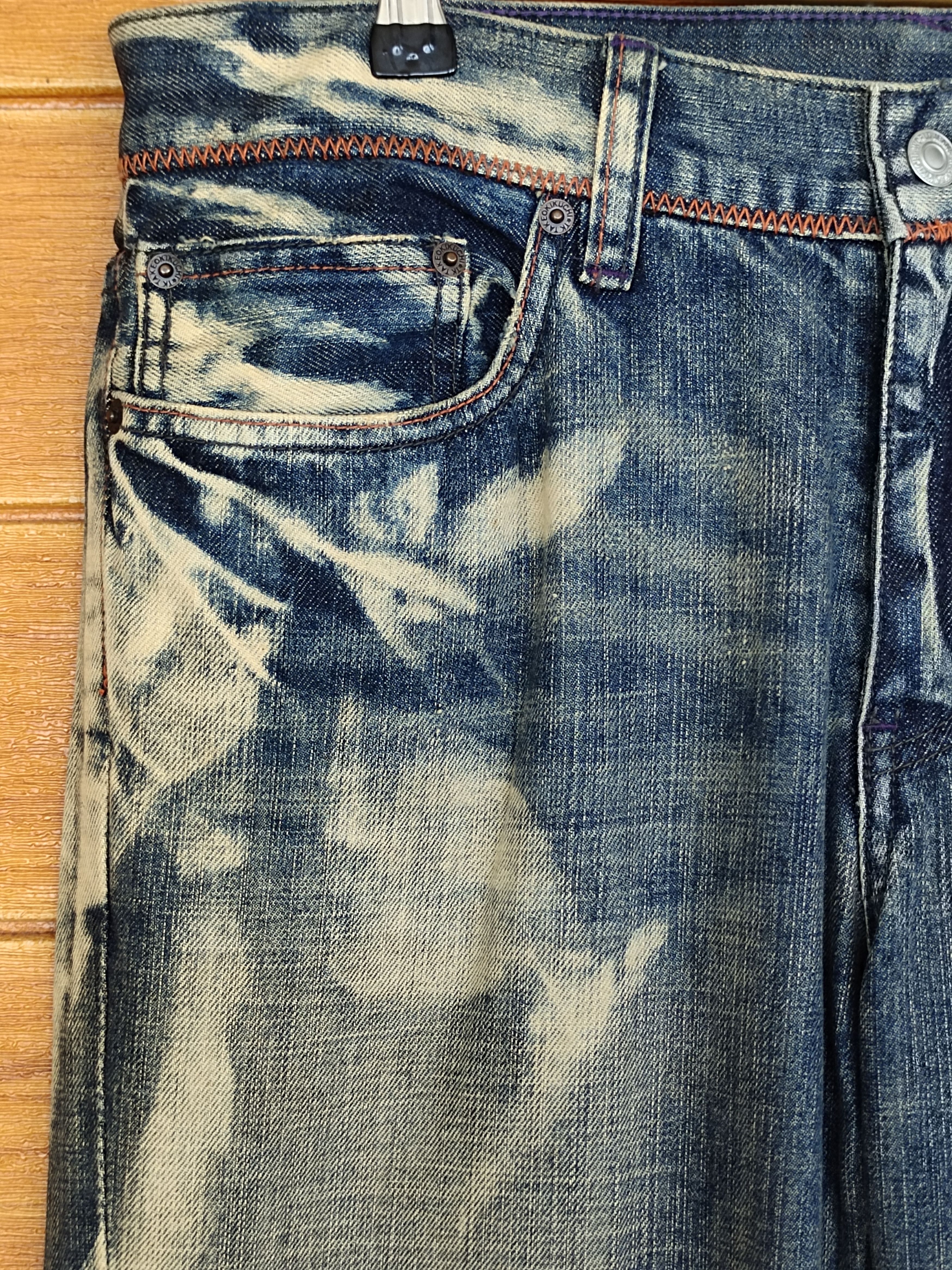 Takeo Kikuchi Vintage Takeo Kikuchi Japan Distress Faded Denim Jeans Size US 32 / EU 48 - 4 Thumbnail