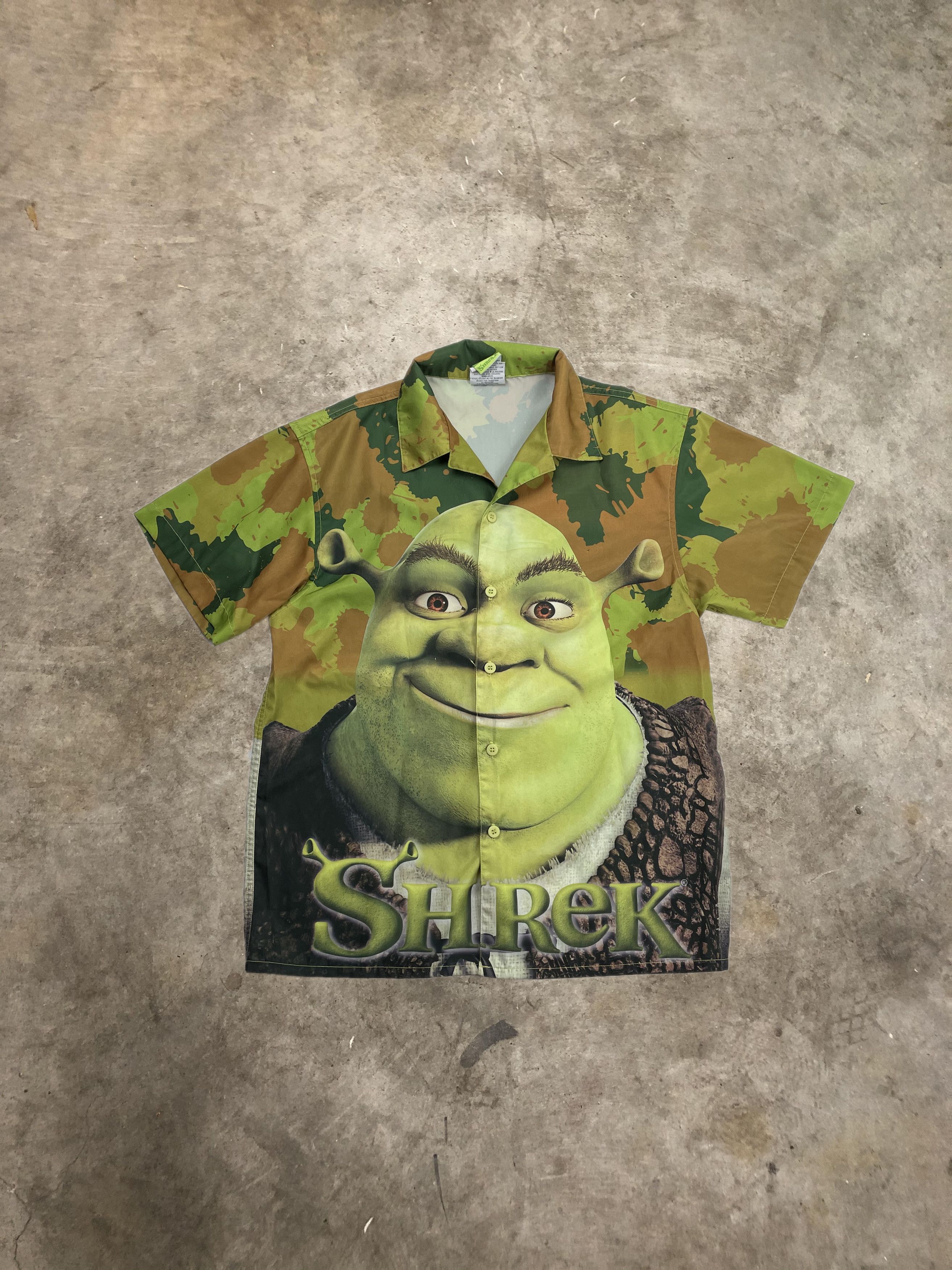 Movie Shrek 2 Button Up Shirt Short Sleeve Collared Movie Promo M | Grailed