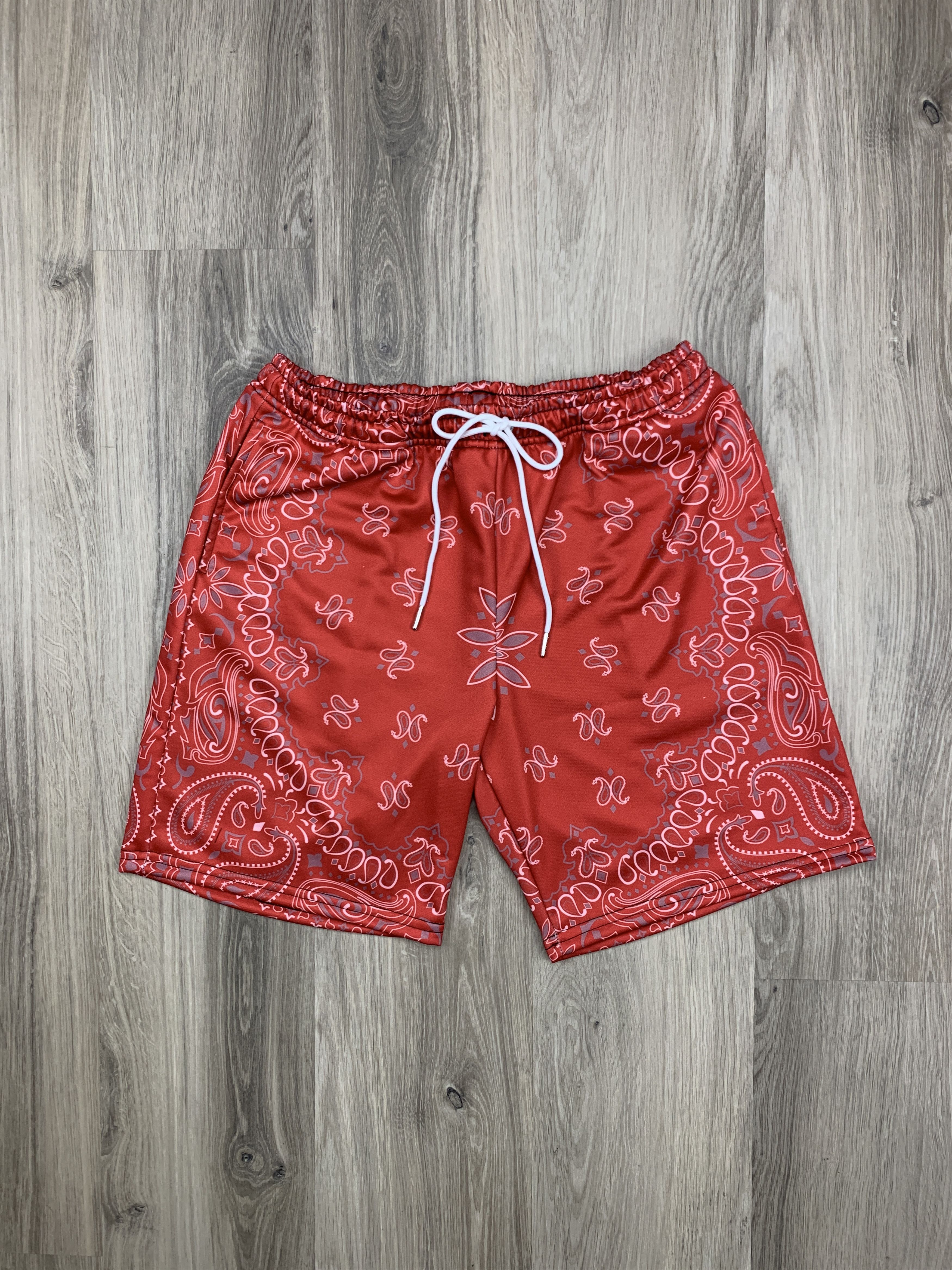 Other Red Bandana Shorts Size US 32 / EU 48 - 1 Thumbnail
