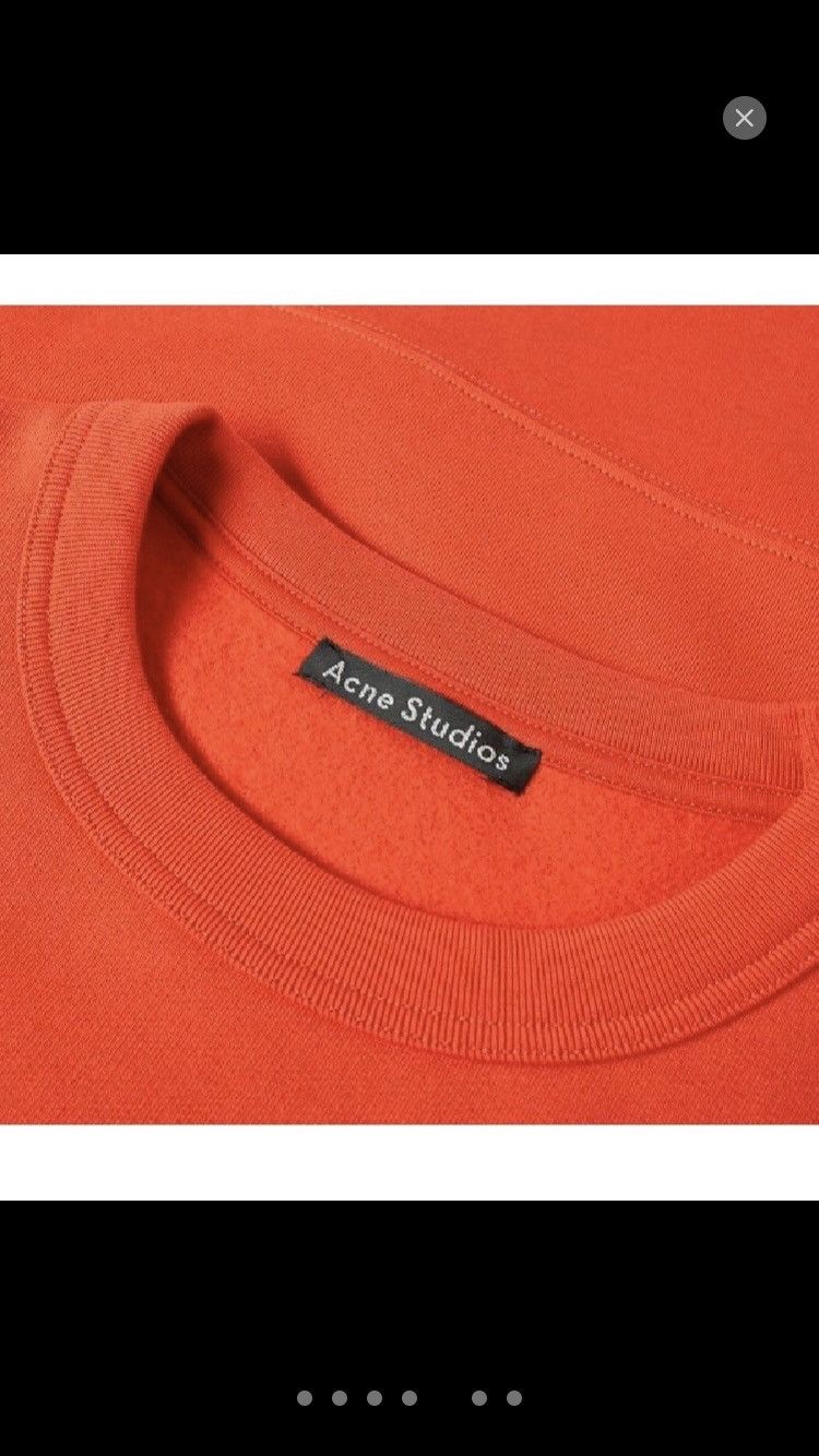 Acne Studios ACNE STUDIOS crewneck sweatshirt face patch logo tomato red Size US XL / EU 56 / 4 - 5 Thumbnail