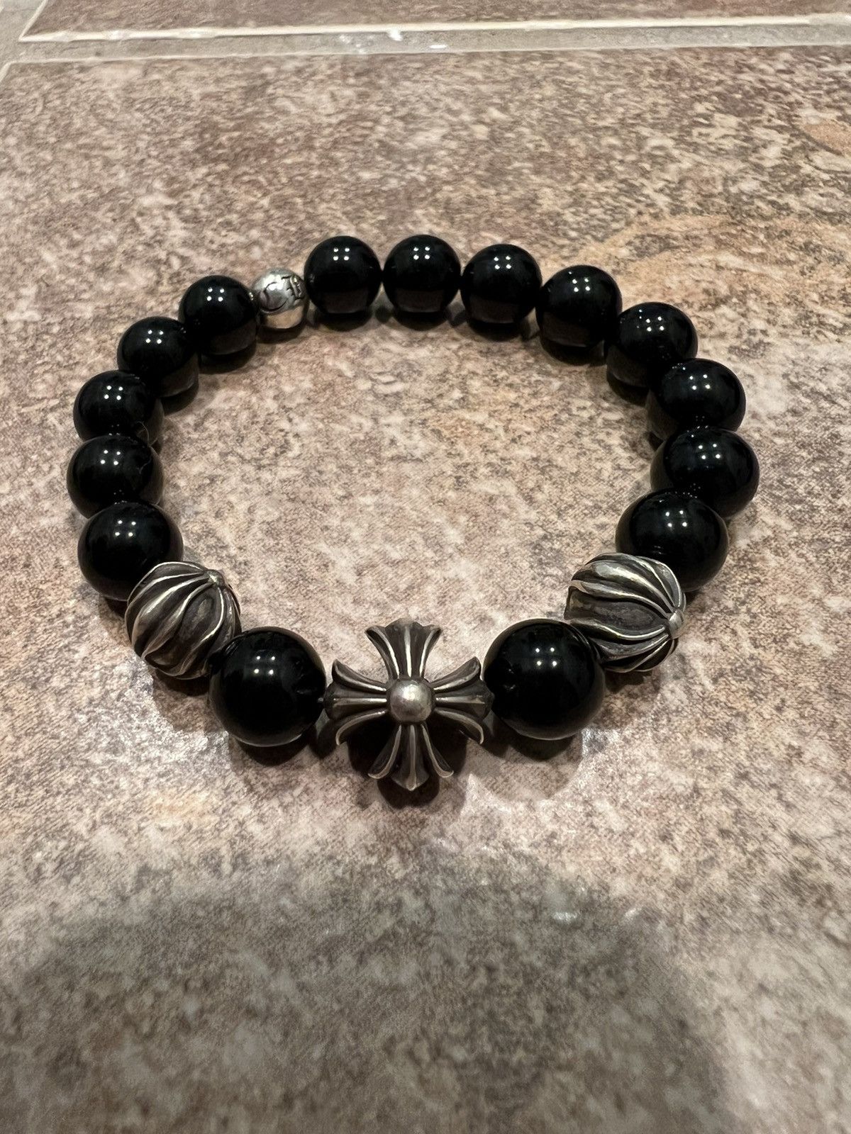 Chrome Hearts Chrome hearts Onyx Bead Bracelet Grailed
