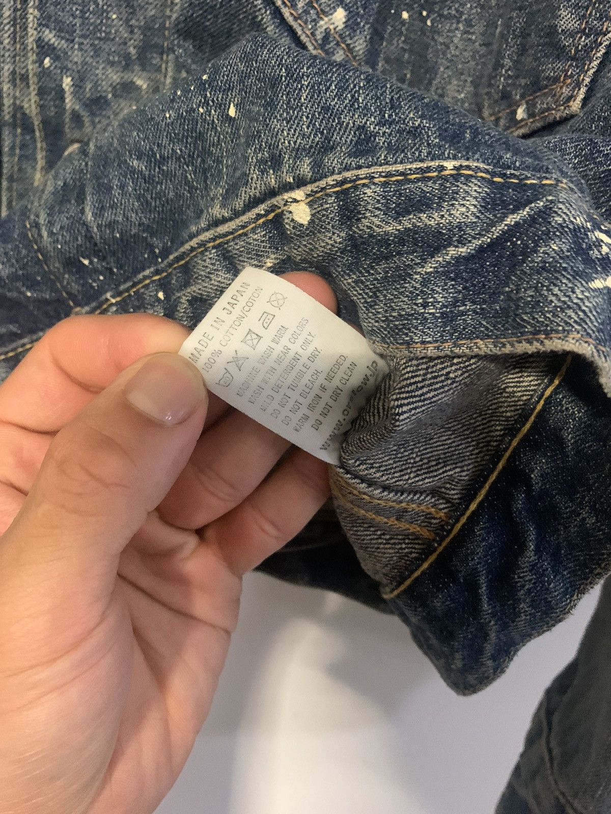 Orslow 2 years wash paint denim jacket Orslow type 1 Size US M / EU 48-50 / 2 - 5 Thumbnail