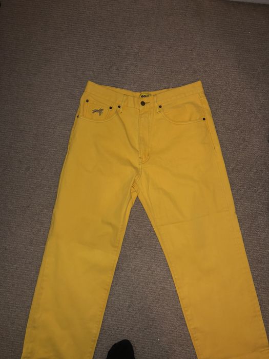 Golf Wang Golf Wang Tyler the Creator Rope Logo Denim in Yellow