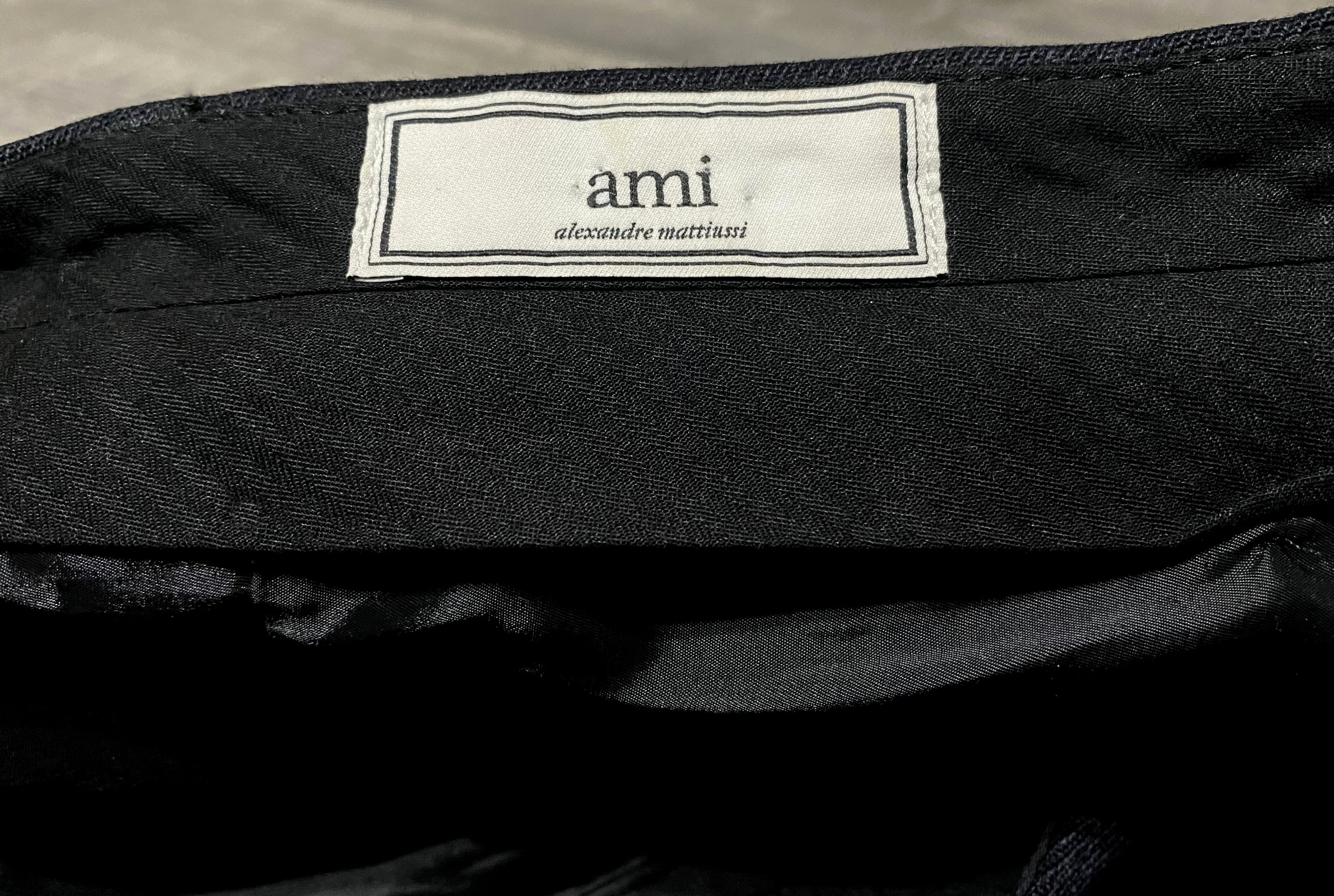 AMI AMI Paris Alexandre Mattiussi Navy Wool Pants Trousers Size US 28 / EU 44 - 12 Thumbnail