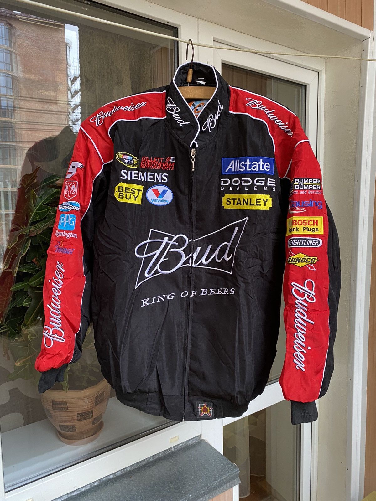 Budweiser Vintage Bud King Of Beers Racing Jacket Size US M / EU 48-50 / 2 - 1 Thumbnail