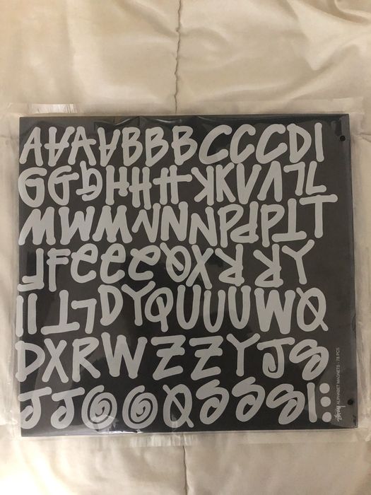 Stussy Stussy Alphabet Typeface Magnets Letters (78 Pieces) Black