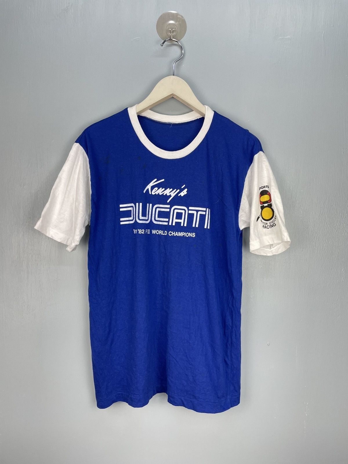 Ducati Vintage 80s Kenny’s Ducati 81 82 F2 world champion t shirt Size US M / EU 48-50 / 2 - 1 Thumbnail