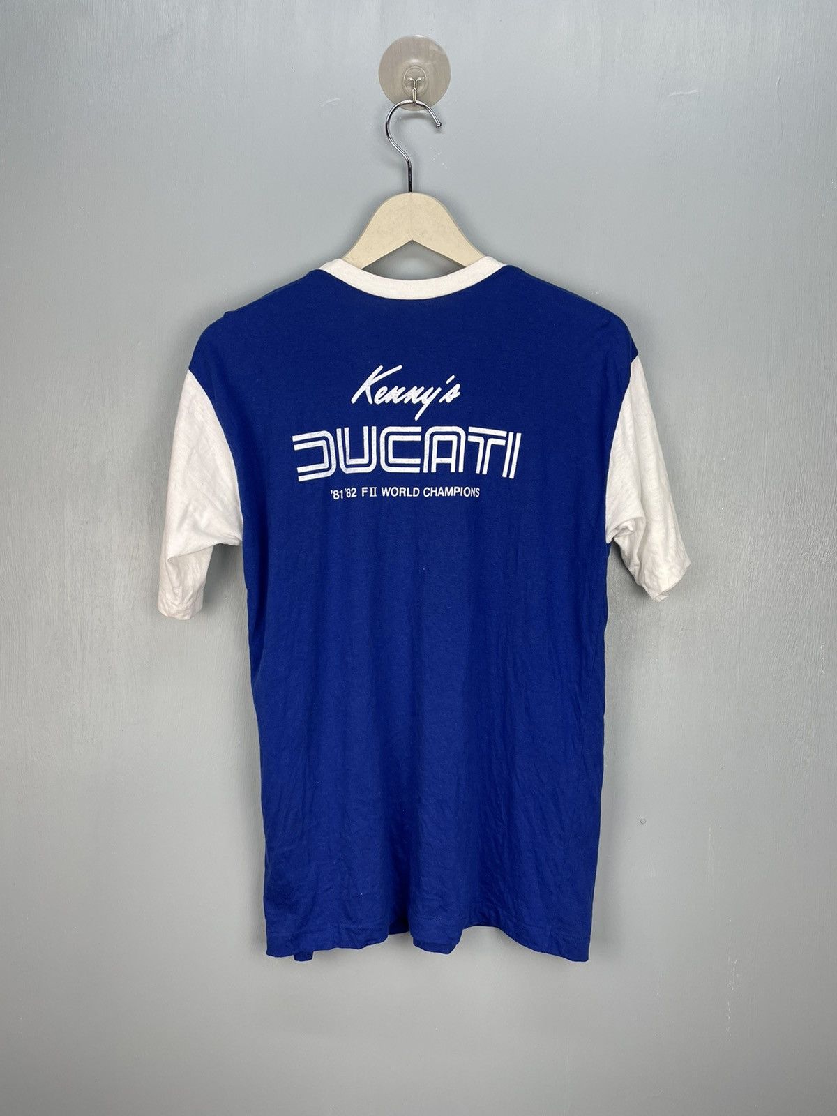 Ducati Vintage 80s Kenny’s Ducati 81 82 F2 world champion t shirt Size US M / EU 48-50 / 2 - 2 Thumbnail