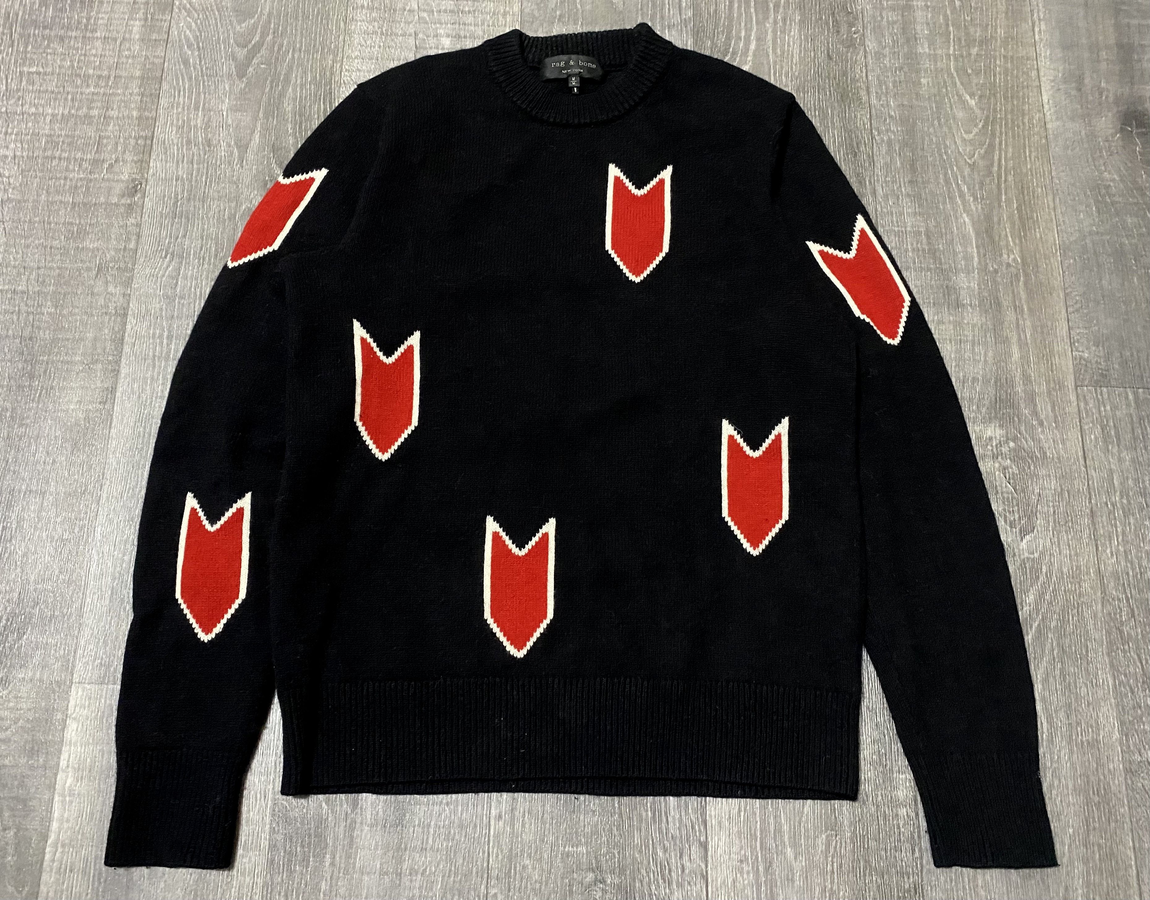 Rag & Bone Unisex Rag & Bone "Bombs" Thick Black Wool Sweater Size US M / EU 48-50 / 2 - 3 Thumbnail