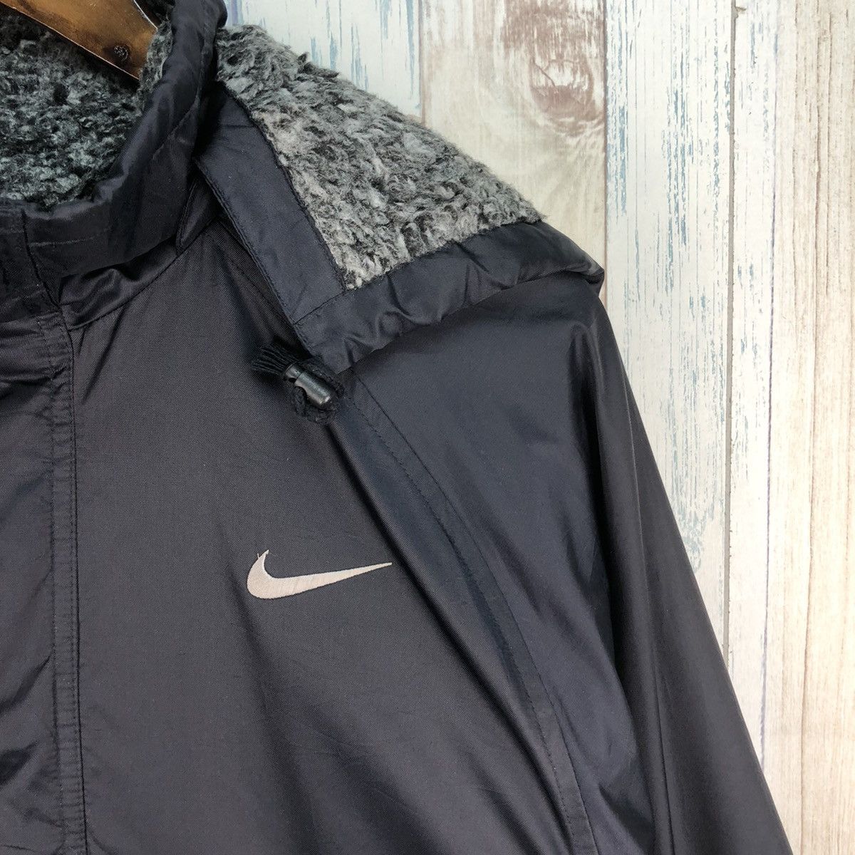 Nike × Vintage Vintage Nike Big Logo Long Jacket Size US L / EU 52-54 / 3 - 7 Thumbnail