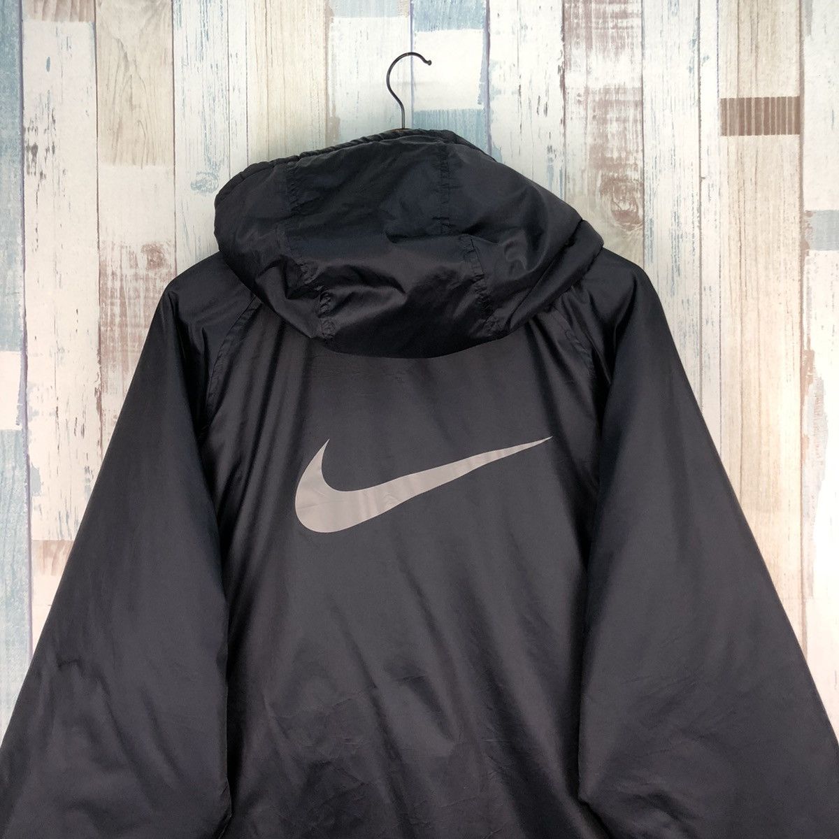 Nike × Vintage Vintage Nike Big Logo Long Jacket Size US L / EU 52-54 / 3 - 3 Thumbnail