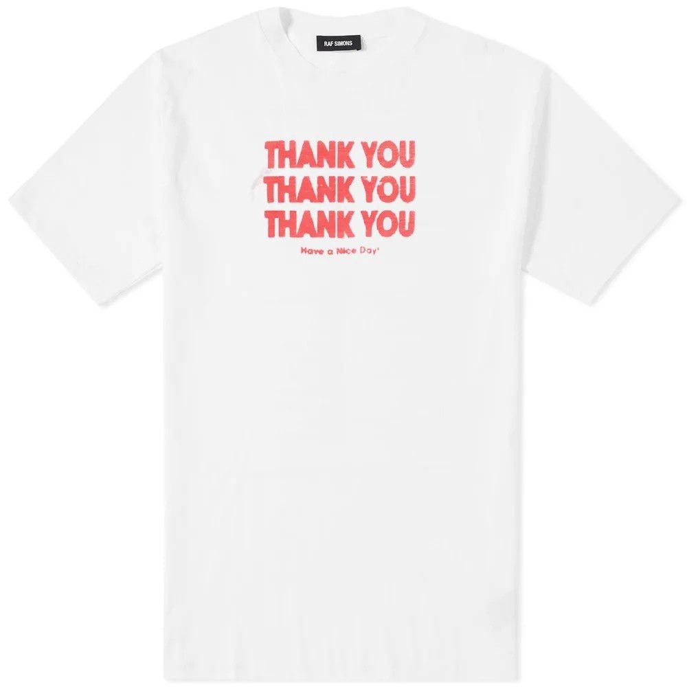 17AW RAF SIMONS(ラフシモンズ)THANK YOUプリントTシャツ