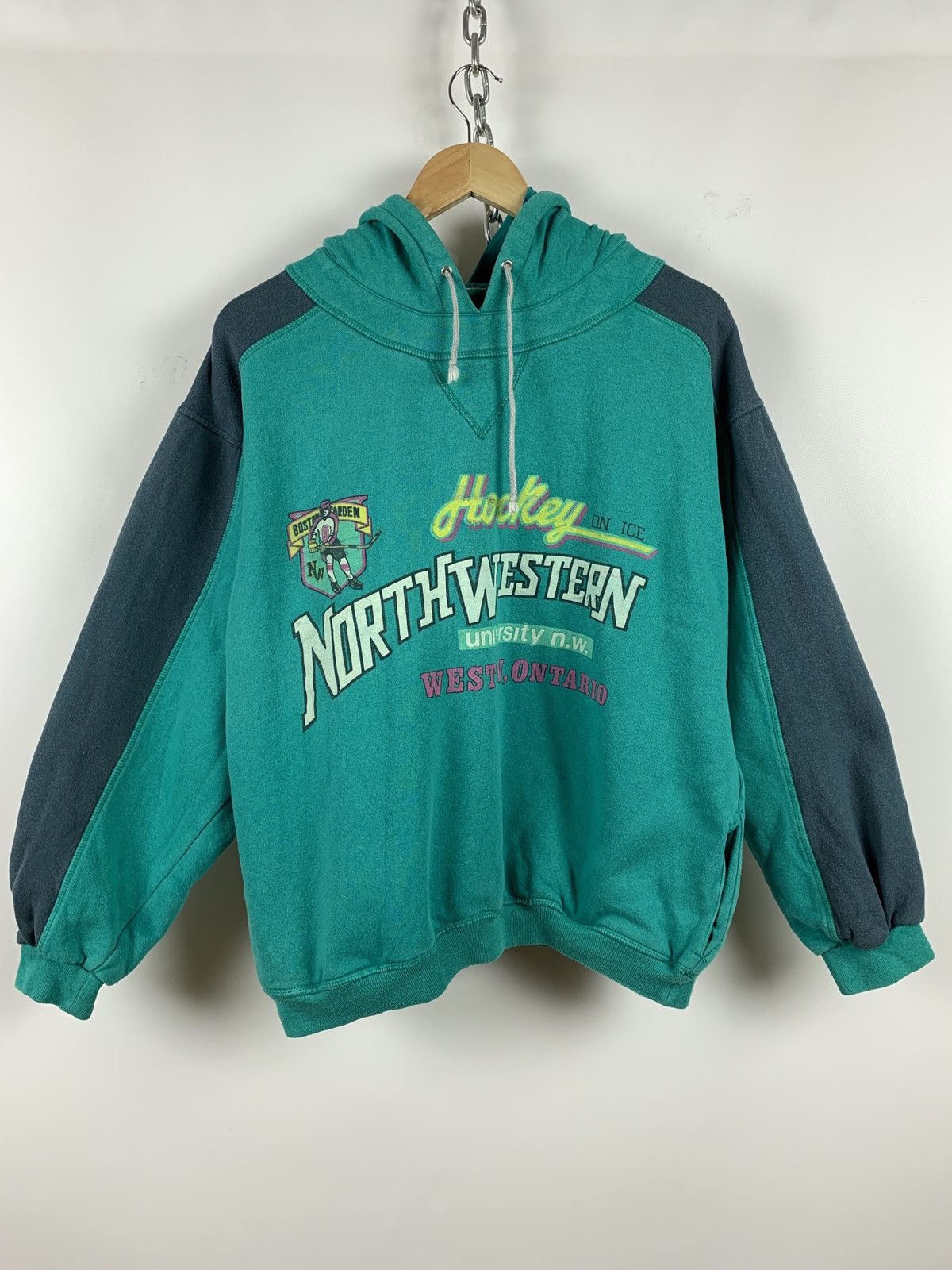 NHL Vintage North Western University Hockey On Ice Hoodie Size US M / EU 48-50 / 2 - 1 Thumbnail