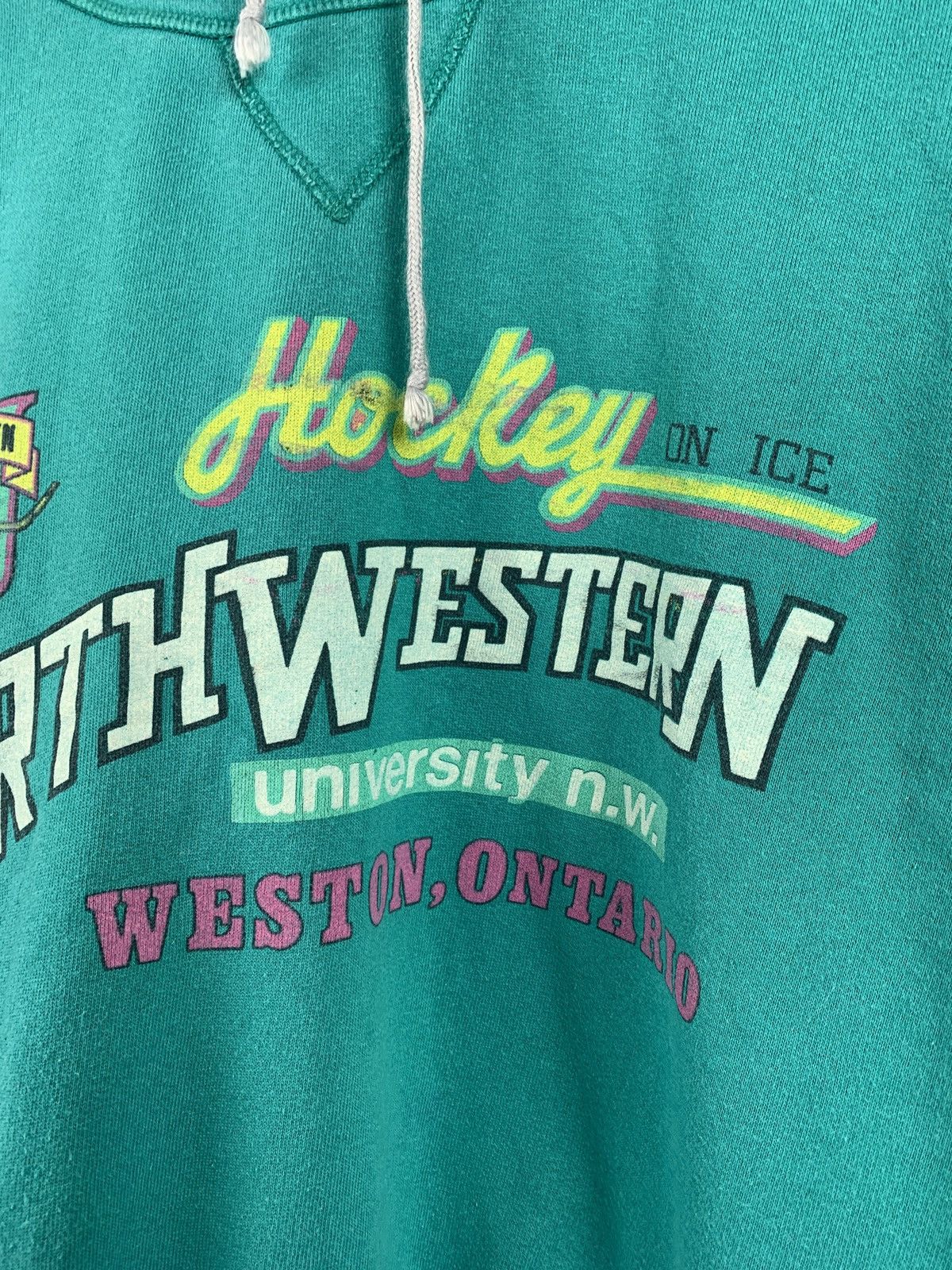 NHL Vintage North Western University Hockey On Ice Hoodie Size US M / EU 48-50 / 2 - 9 Thumbnail