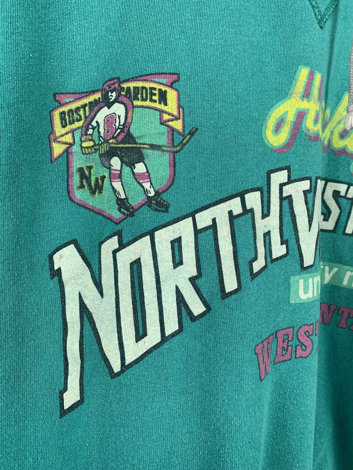 NHL Vintage North Western University Hockey On Ice Hoodie Size US M / EU 48-50 / 2 - 8 Thumbnail