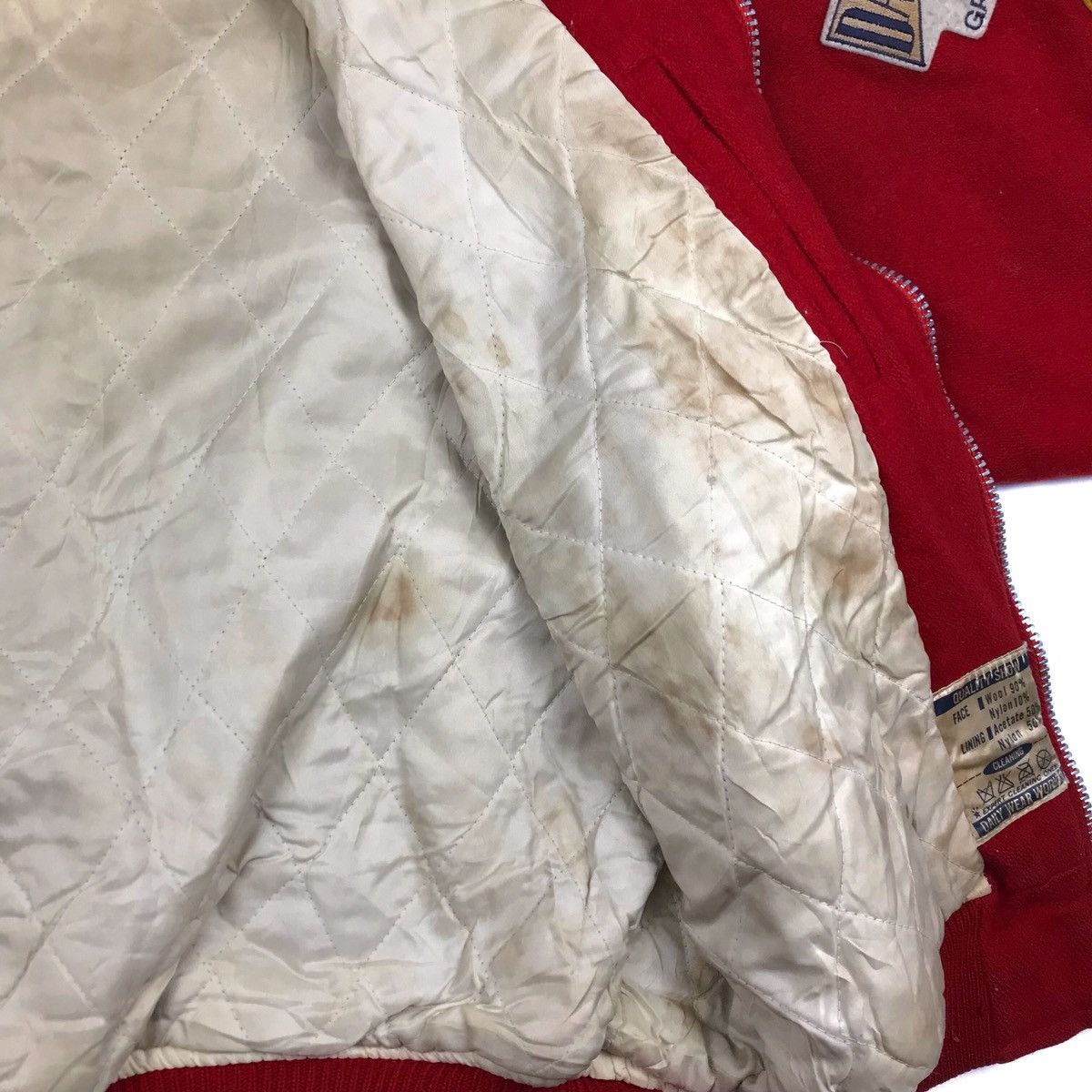 Japanese Brand Vtg 80s/90s Wool Daily Wear Leather Shoulder Bomber Jacket Size US M / EU 48-50 / 2 - 22 Thumbnail