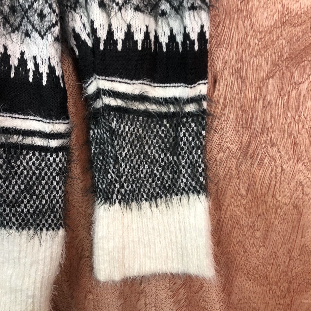 Japanese Brand DL Penningtons navajo Cardigan knitwear mohair shaggy #6082 Size US XL / EU 56 / 4 - 4 Thumbnail