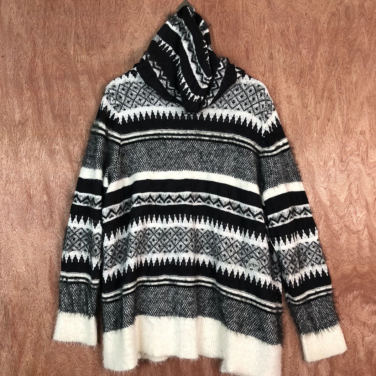 Japanese Brand DL Penningtons navajo Cardigan knitwear mohair shaggy #6082 Size US XL / EU 56 / 4 - 13 Thumbnail