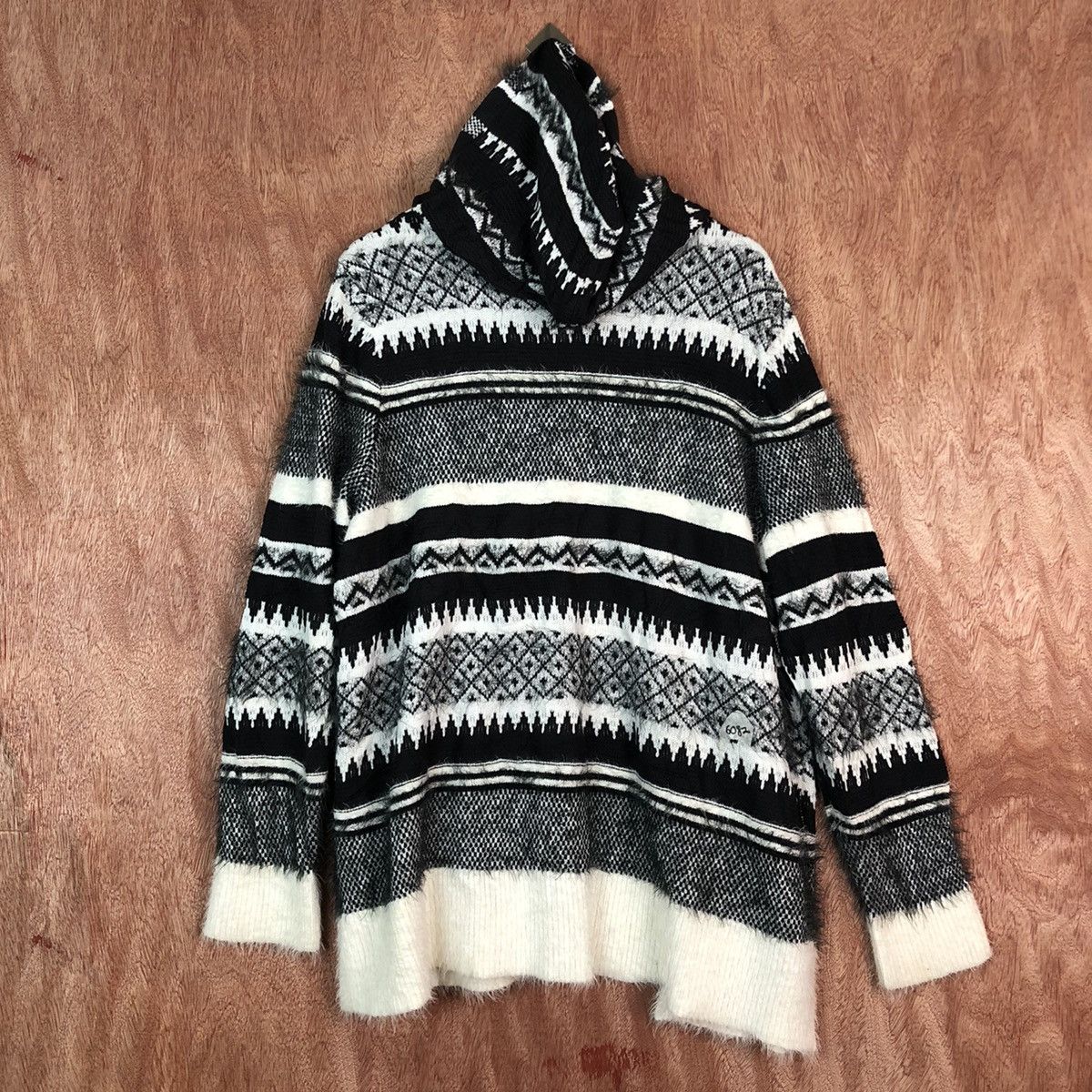 Japanese Brand DL Penningtons navajo Cardigan knitwear mohair shaggy #6082 Size US XL / EU 56 / 4 - 11 Thumbnail