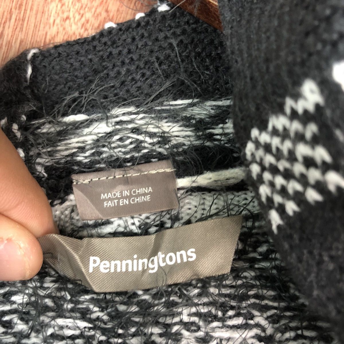 Japanese Brand DL Penningtons navajo Cardigan knitwear mohair shaggy #6082 Size US XL / EU 56 / 4 - 10 Thumbnail