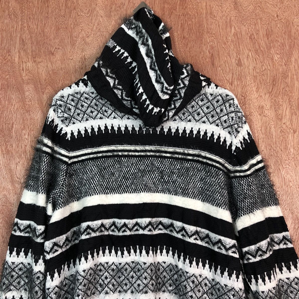 Japanese Brand DL Penningtons navajo Cardigan knitwear mohair shaggy #6082 Size US XL / EU 56 / 4 - 12 Thumbnail
