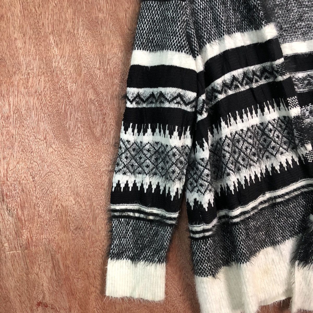 Japanese Brand DL Penningtons navajo Cardigan knitwear mohair shaggy #6082 Size US XL / EU 56 / 4 - 7 Thumbnail