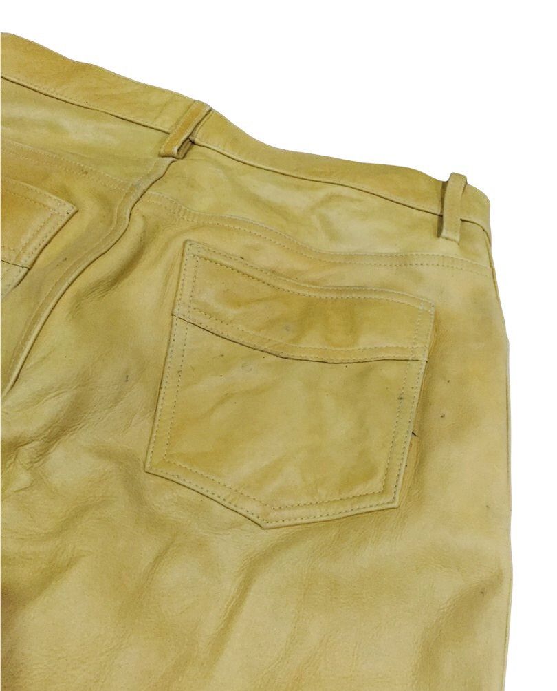 Genuine Leather × Johnbull × Vintage VTG John Bull Hide Stuff Trousers Leather Size US 31 - 15 Thumbnail