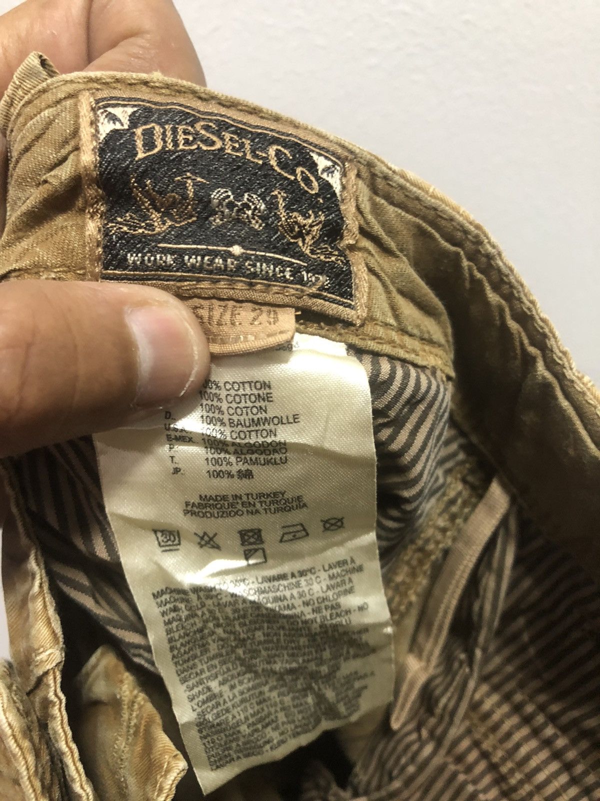 Diesel DIESEL Cargo Pants Phantom Regular Fit Size US 29 - 8 Thumbnail