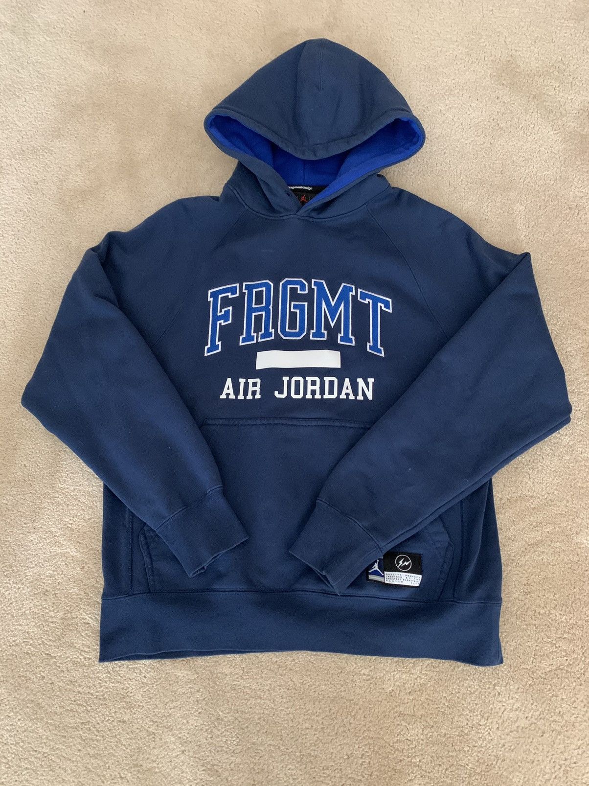 Jordan x fragment image pullover hoodie black hotsell