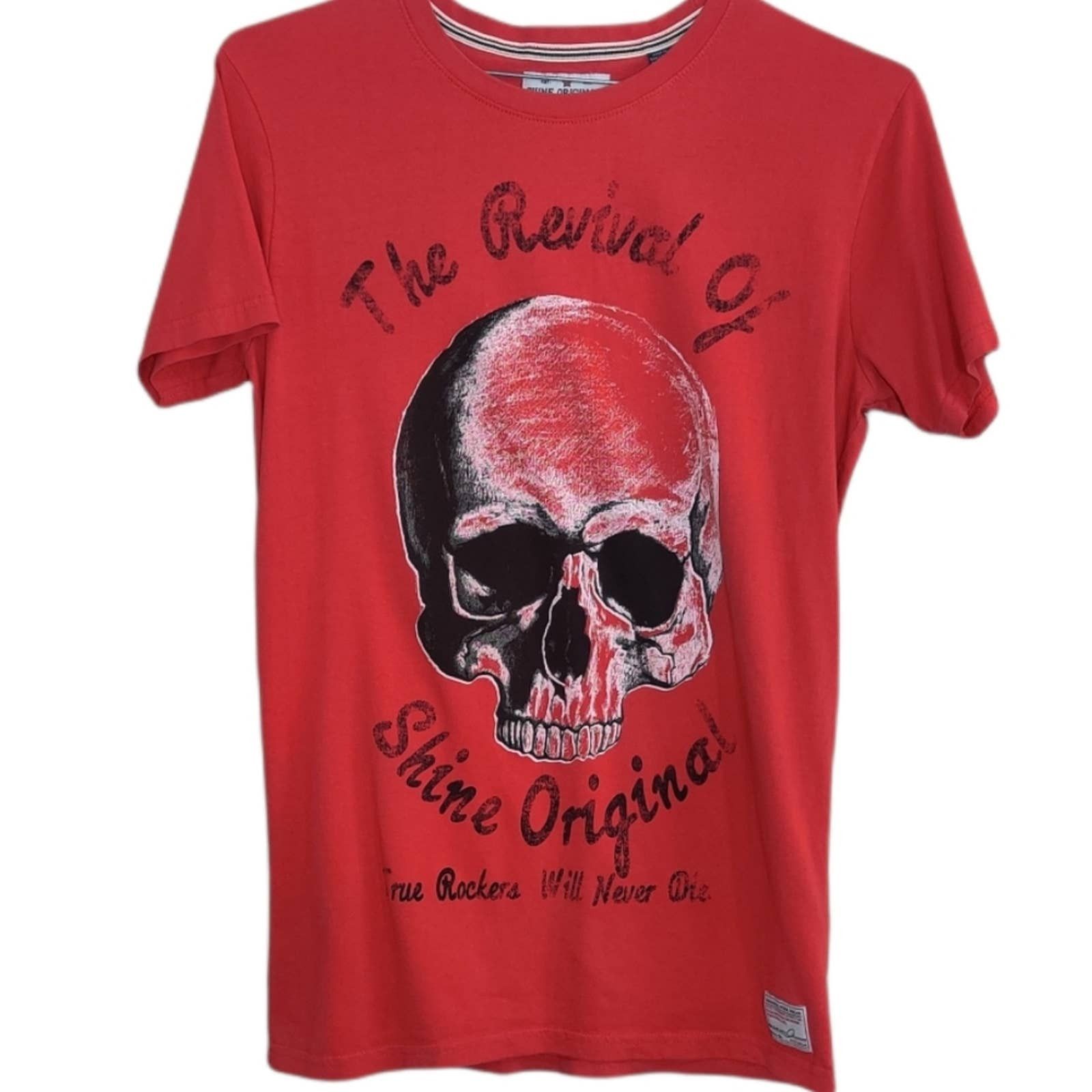 Shine Original Shine Original Red Skull True Rockers Will Never Die T ...