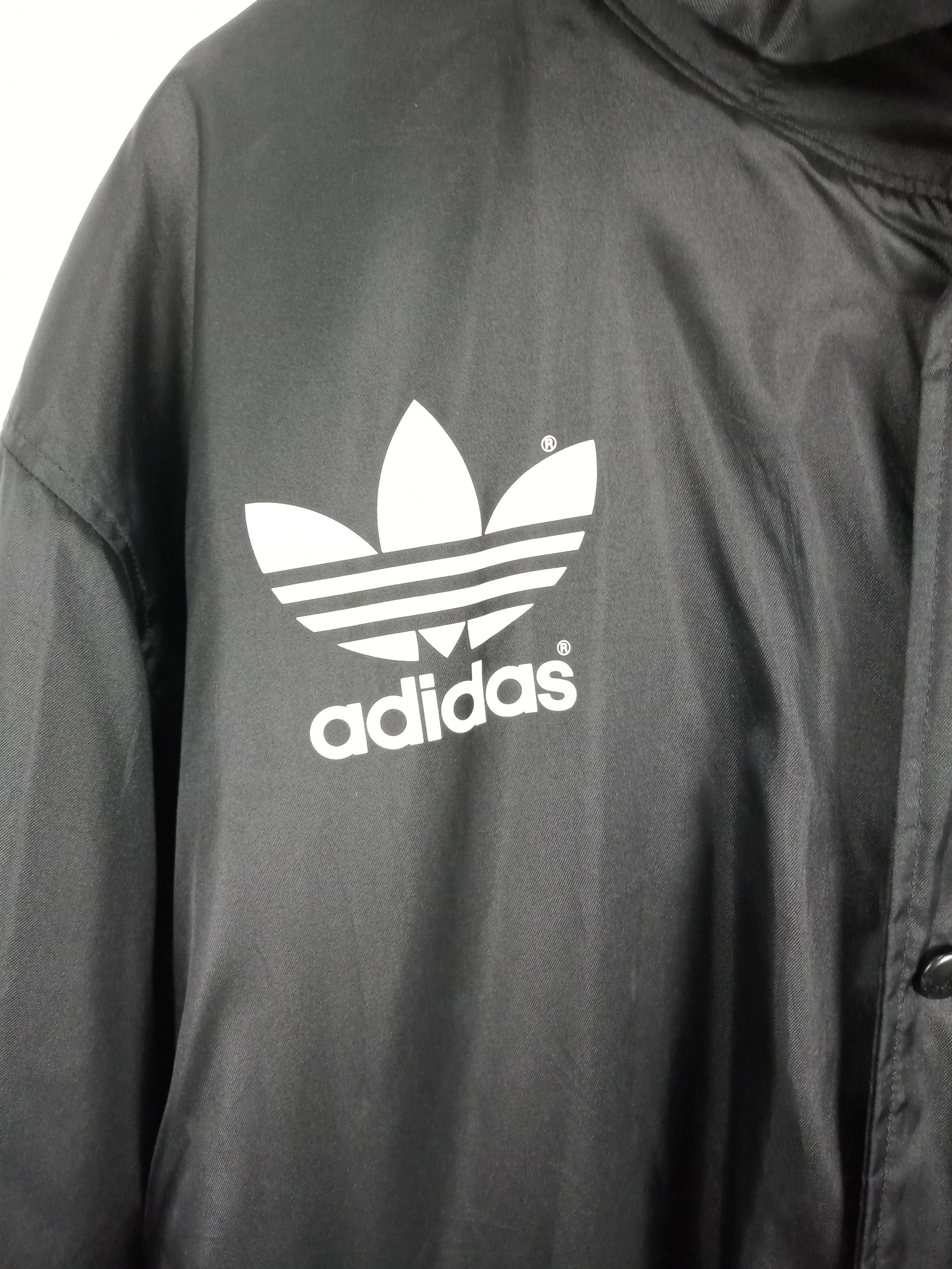 Adidas × Descente × Vintage Vintage Adidas Big Logo Long Hooded Jacket Size US M / EU 48-50 / 2 - 3 Thumbnail