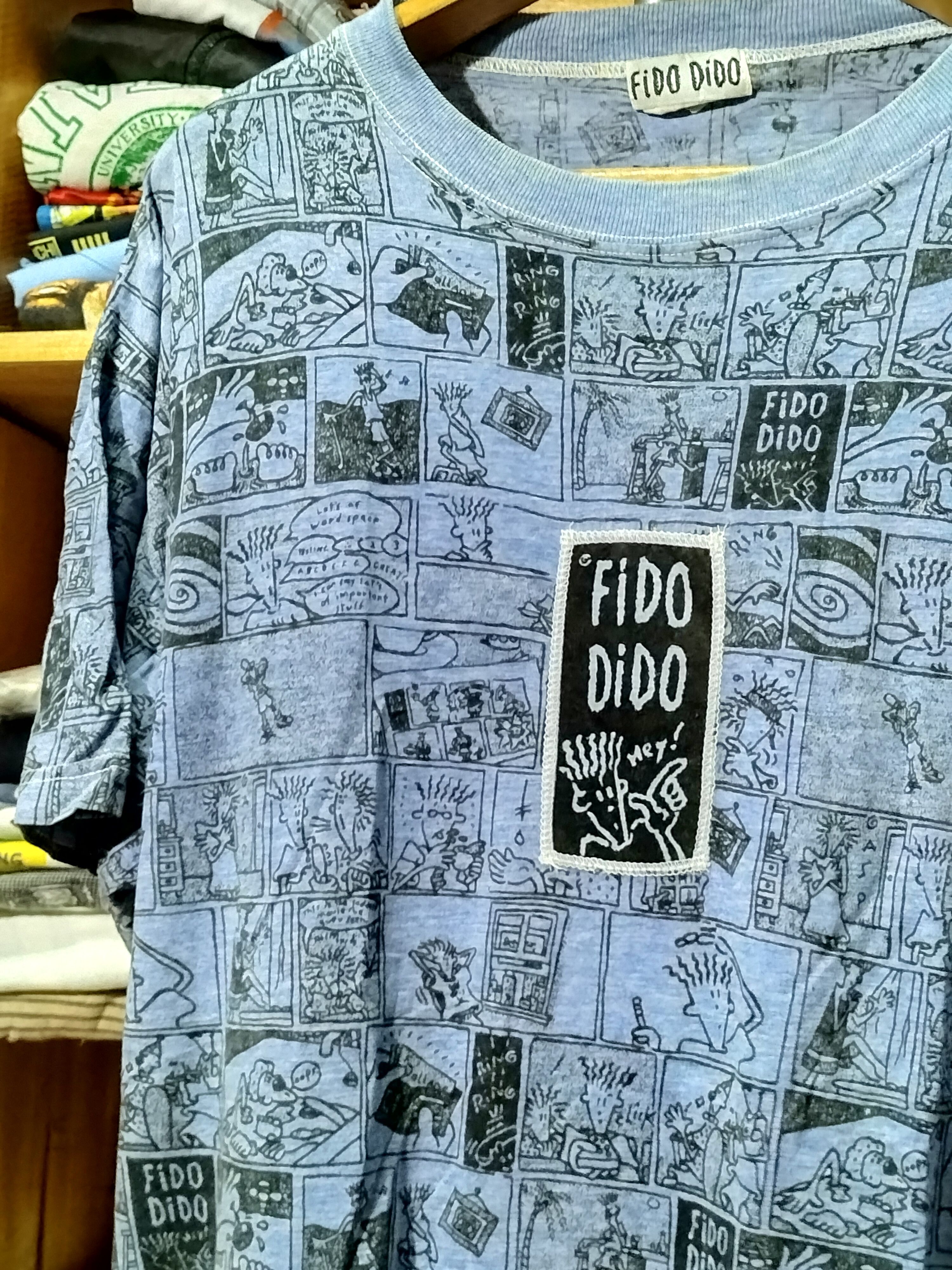Vintage Vintage 90s Fido Dido Overprint Story plots Lagendary Size US L / EU 52-54 / 3 - 3 Thumbnail