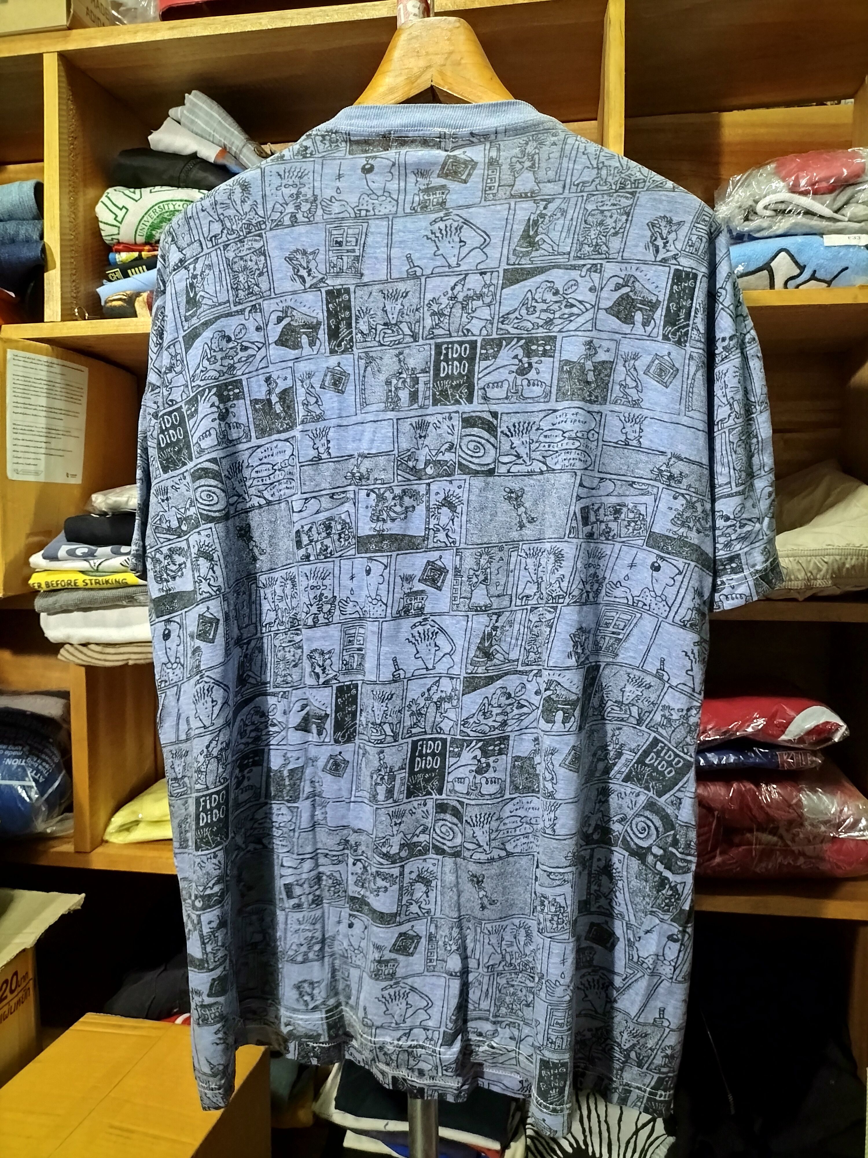 Vintage Vintage 90s Fido Dido Overprint Story plots Lagendary Size US L / EU 52-54 / 3 - 7 Thumbnail