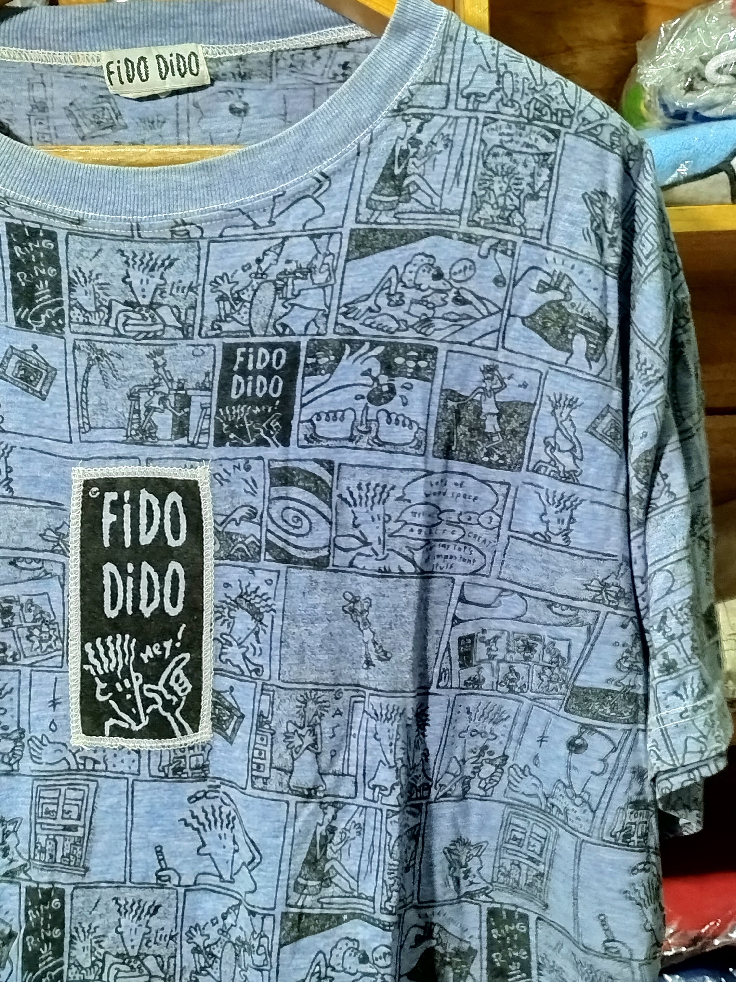 Vintage Vintage 90s Fido Dido Overprint Story plots Lagendary Size US L / EU 52-54 / 3 - 2 Thumbnail