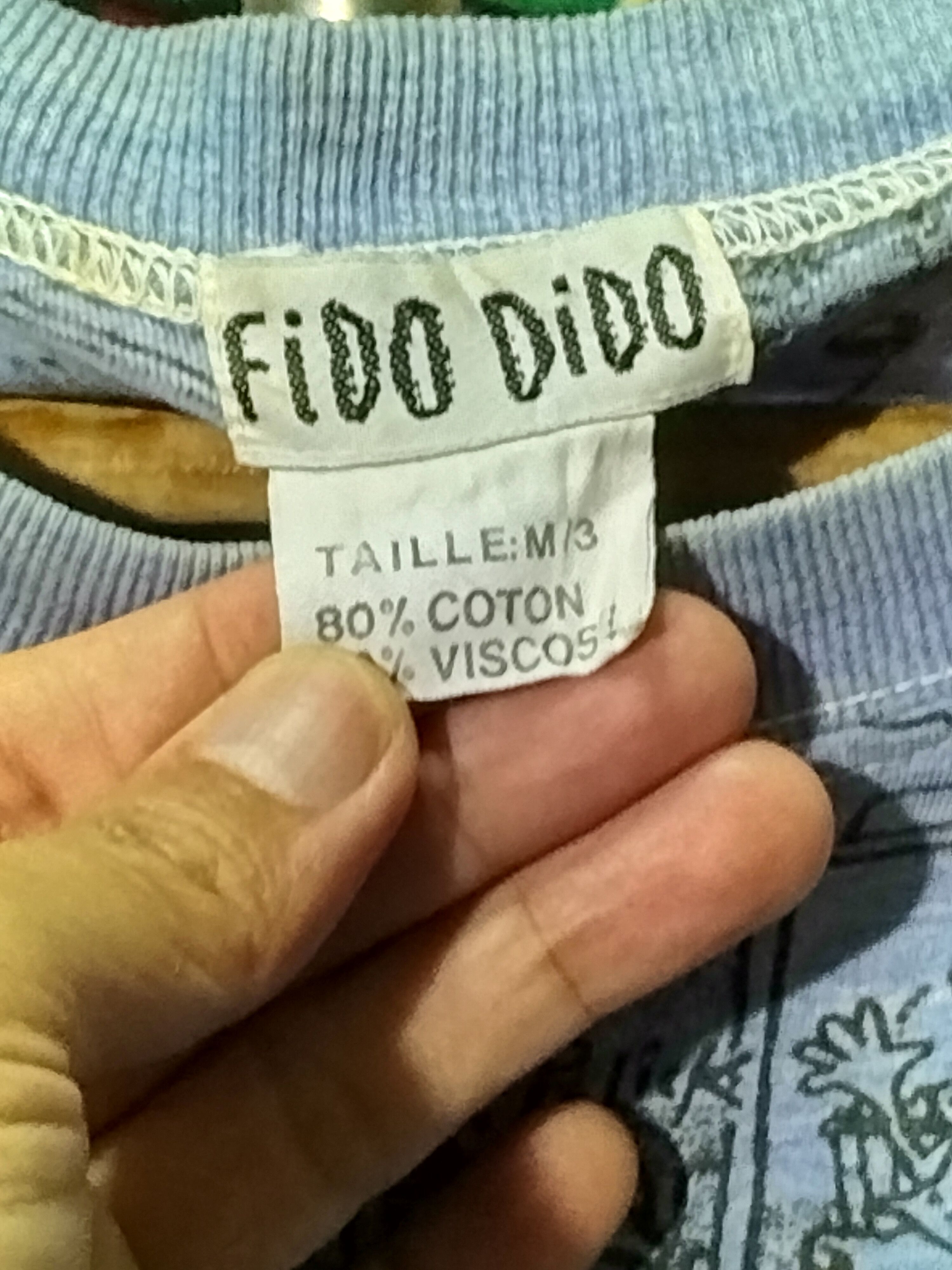 Vintage Vintage 90s Fido Dido Overprint Story plots Lagendary Size US L / EU 52-54 / 3 - 8 Thumbnail
