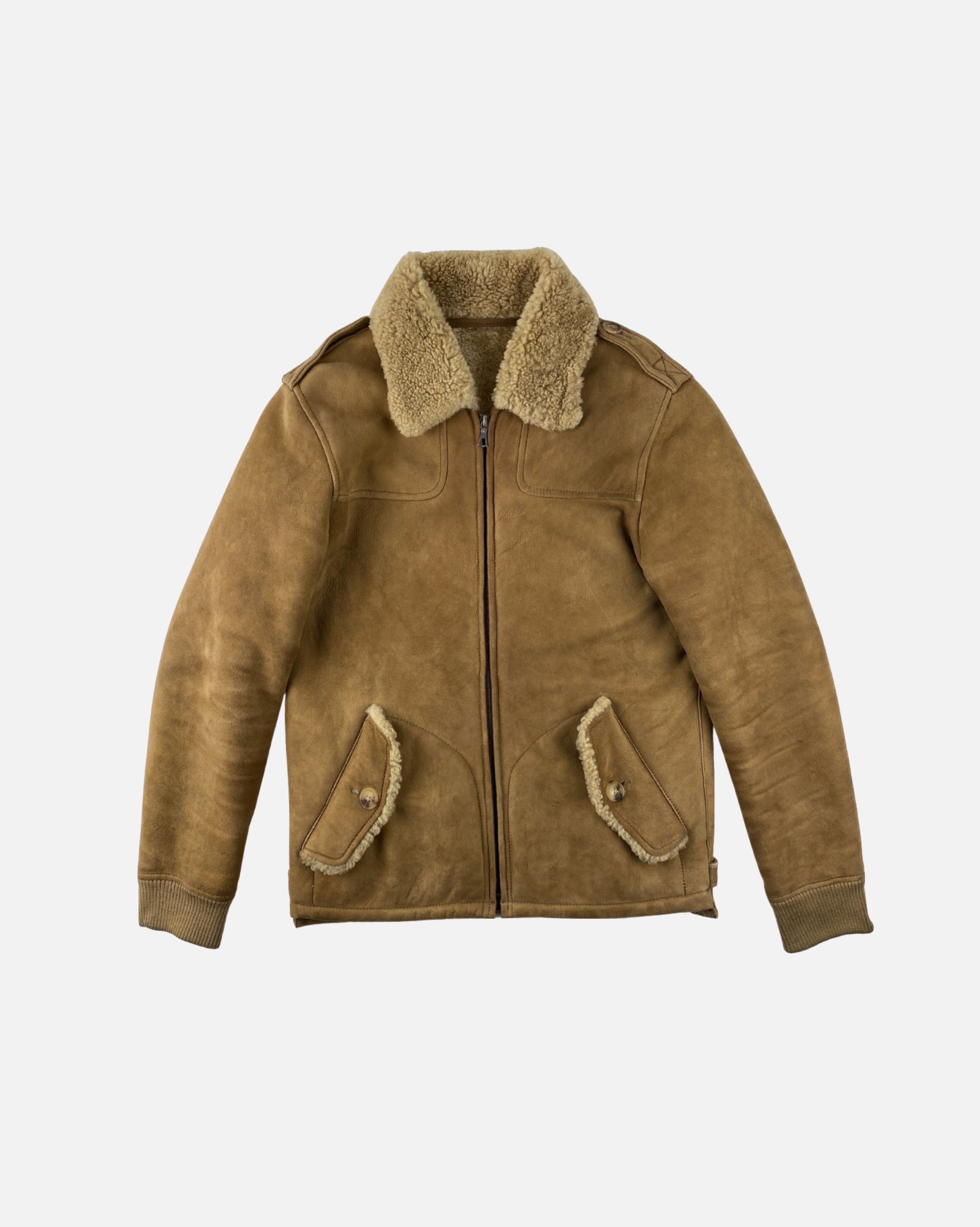 A.P.C. APC Brown Shearling Jacket Size US XS / EU 42 / 0 - 1 Thumbnail