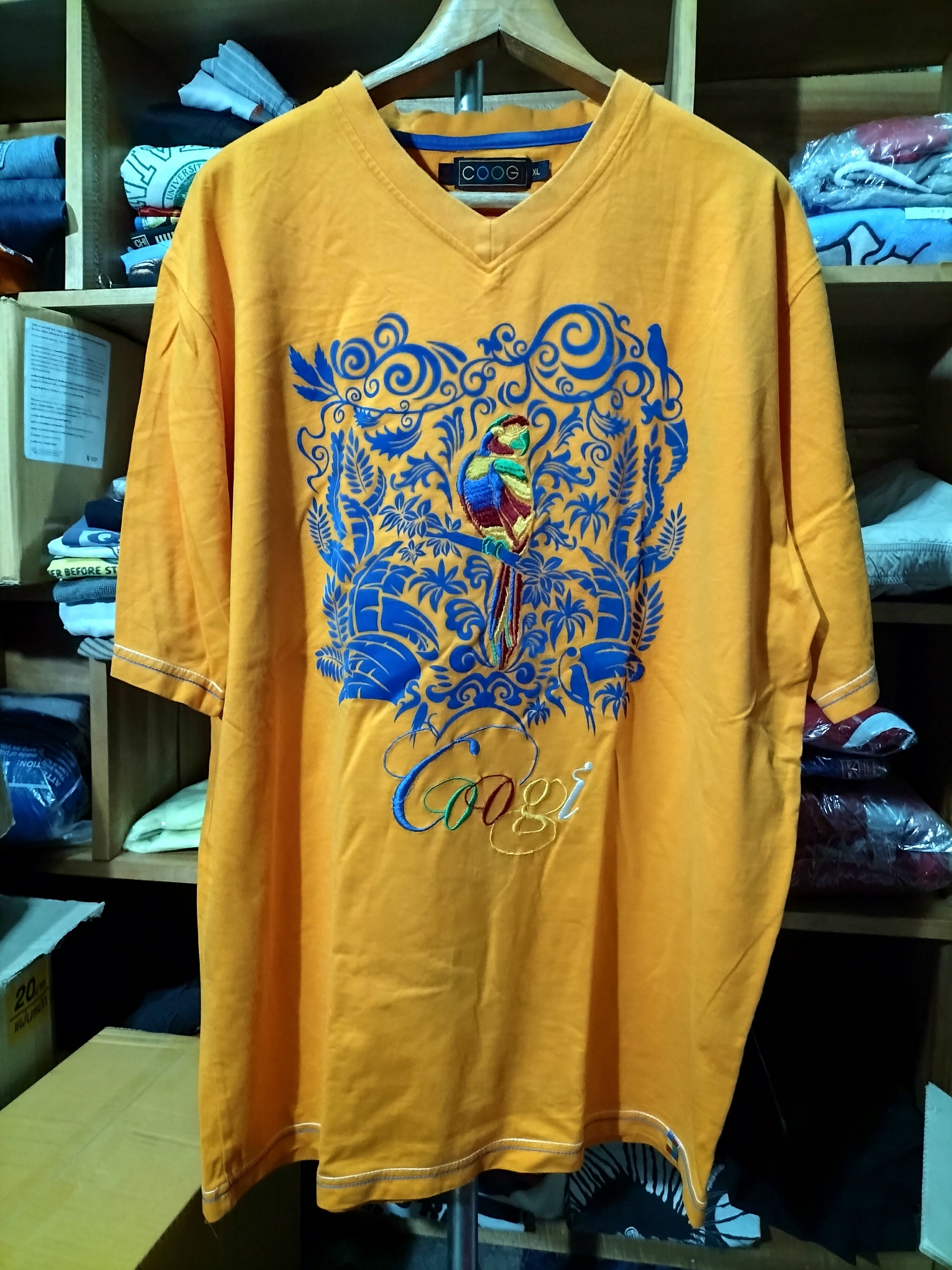Coogi Coogi V Neck Embroidery x blue Velvet Design Hawaii fashion Size US XL / EU 56 / 4 - 1 Thumbnail