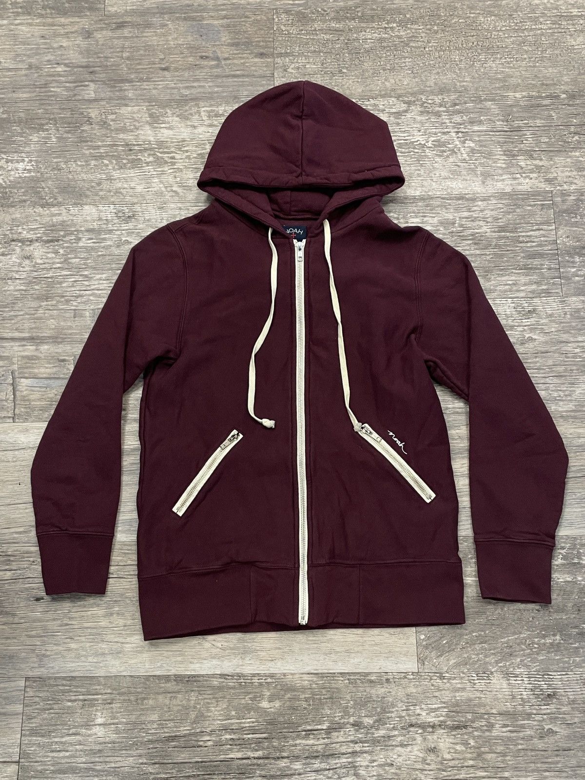 Noah Zip Hoodie Maroon