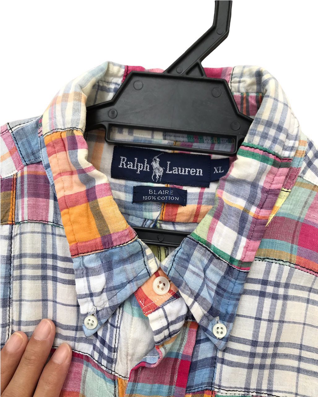 Polo Ralph Lauren Vintage Polo Ralph Lauren Patchwork Button Ups Shirt Size US XL / EU 56 / 4 - 6 Thumbnail