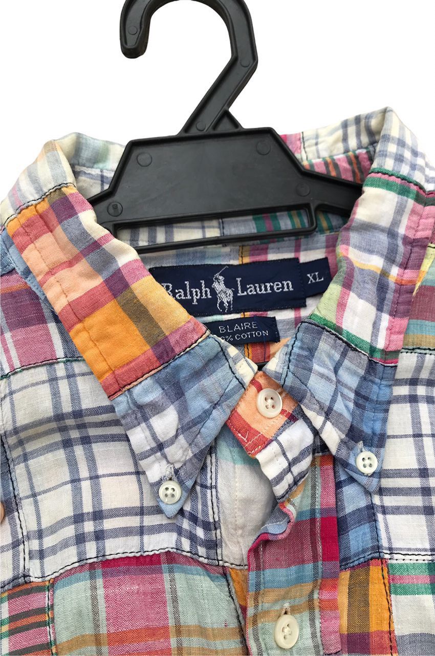 Polo Ralph Lauren Vintage Polo Ralph Lauren Patchwork Button Ups Shirt Size US XL / EU 56 / 4 - 11 Thumbnail