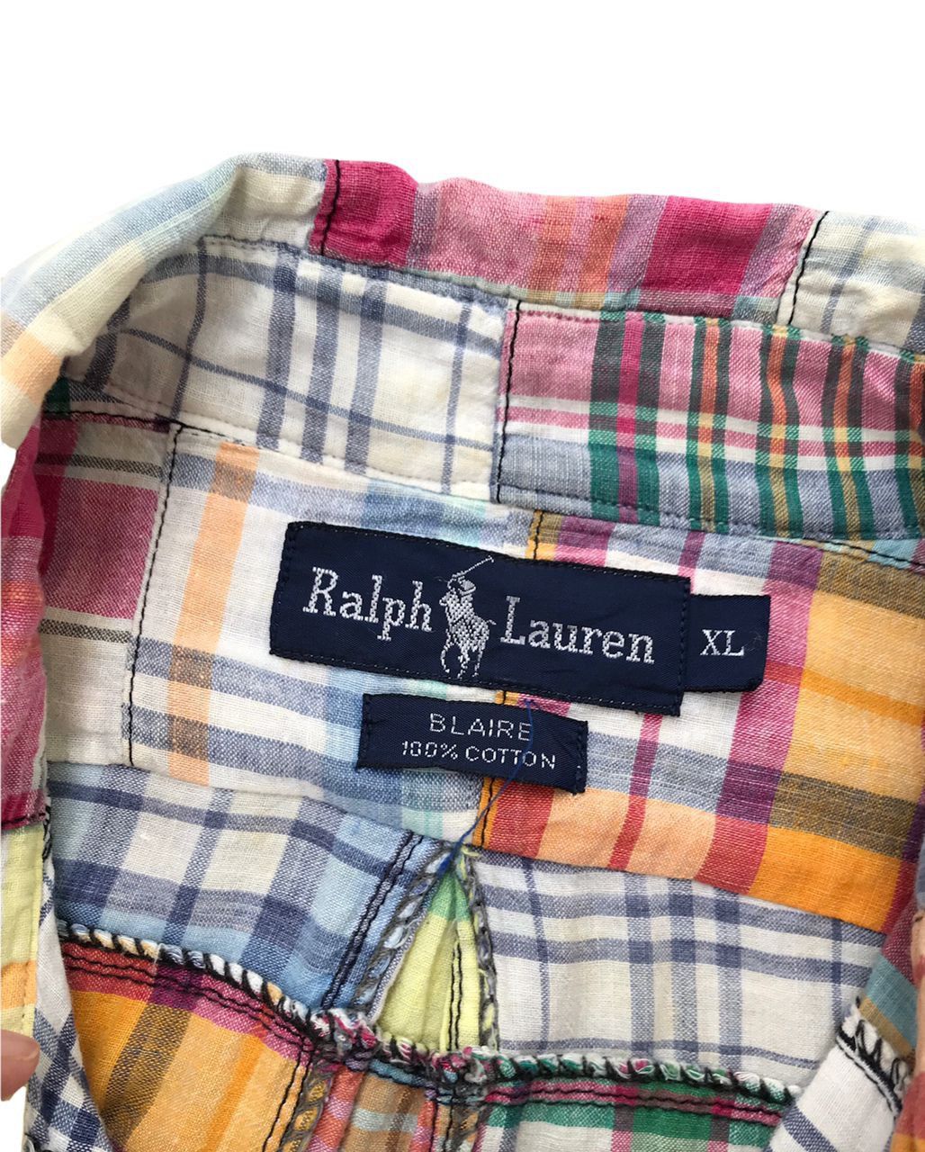 Polo Ralph Lauren Vintage Polo Ralph Lauren Patchwork Button Ups Shirt Size US XL / EU 56 / 4 - 7 Thumbnail