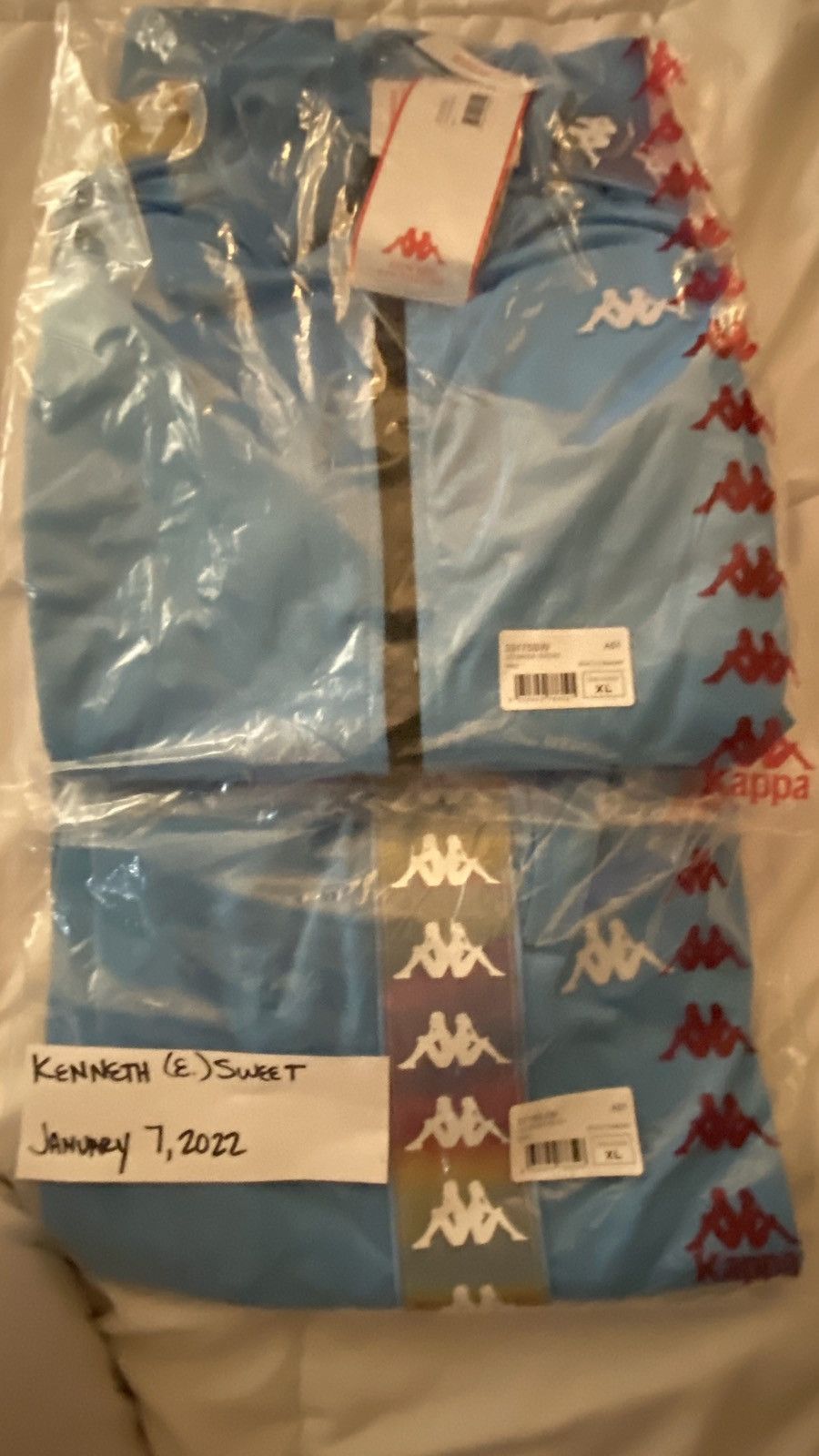 Designer × Kappa × Streetwear Kappa 2022 Brand New Tracksuit Blue With ...
