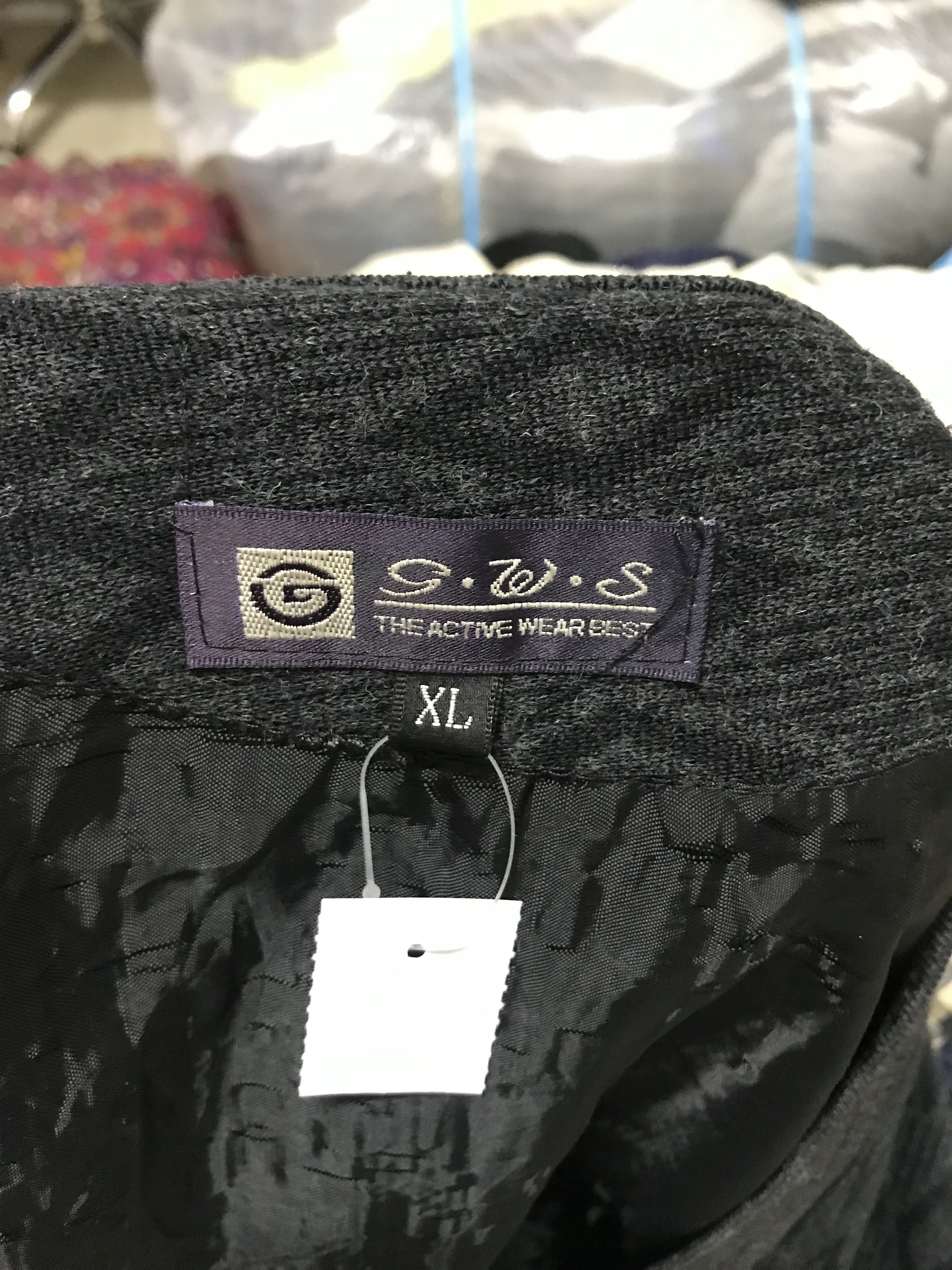 Vintage G.w.s Argyle Diamond graphite Monogram Knit Vest