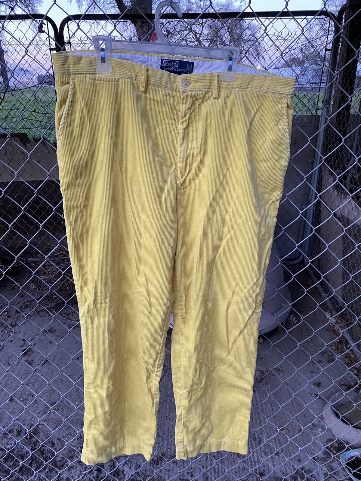 Polo Ralph Lauren Polo Ralph Lauren Yellow Corduroy Pants Size US 40 / EU 56 - 1 Preview