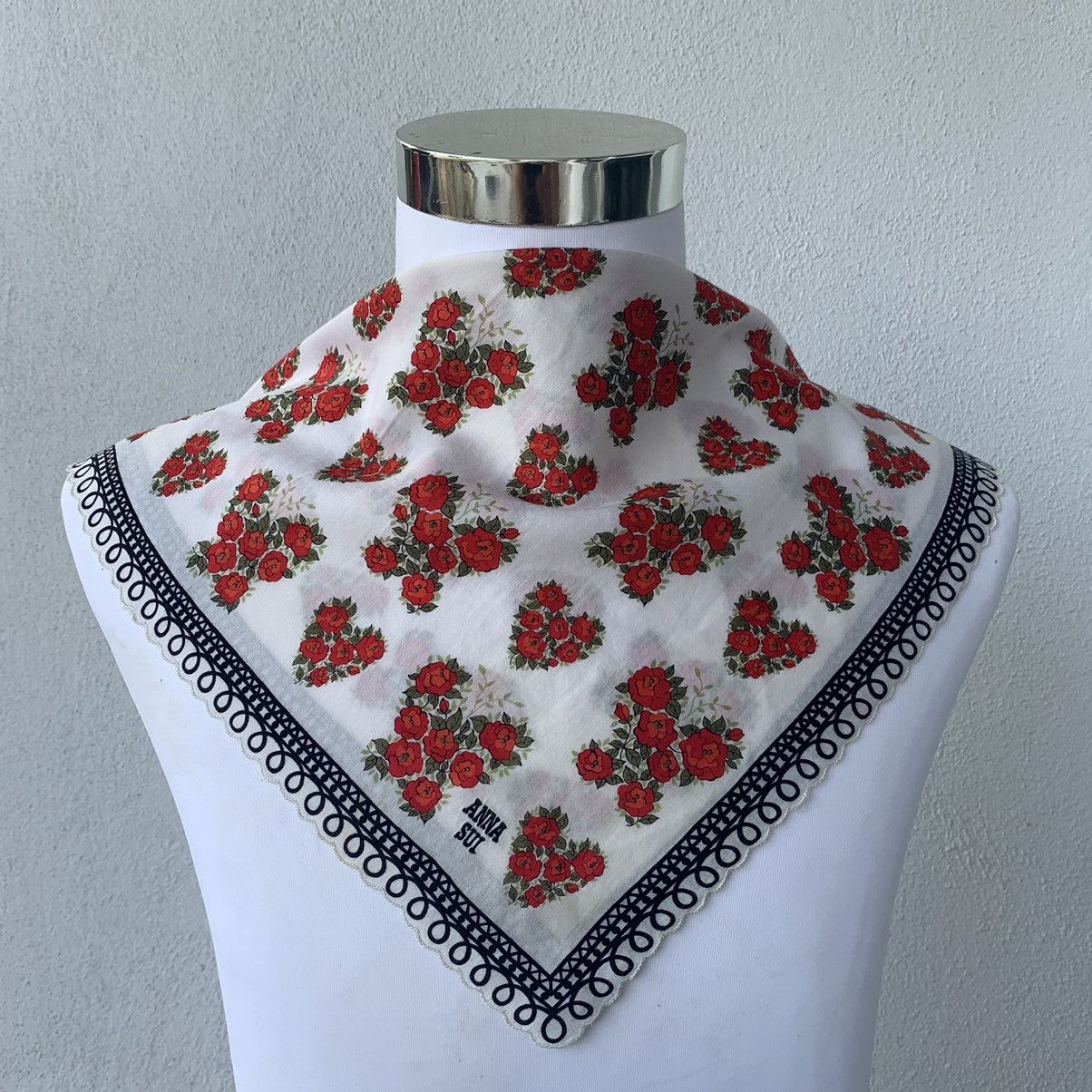 Anna Sui ANNA SUI handkerchief bandana handky floral design Size ONE SIZE - 5 Thumbnail