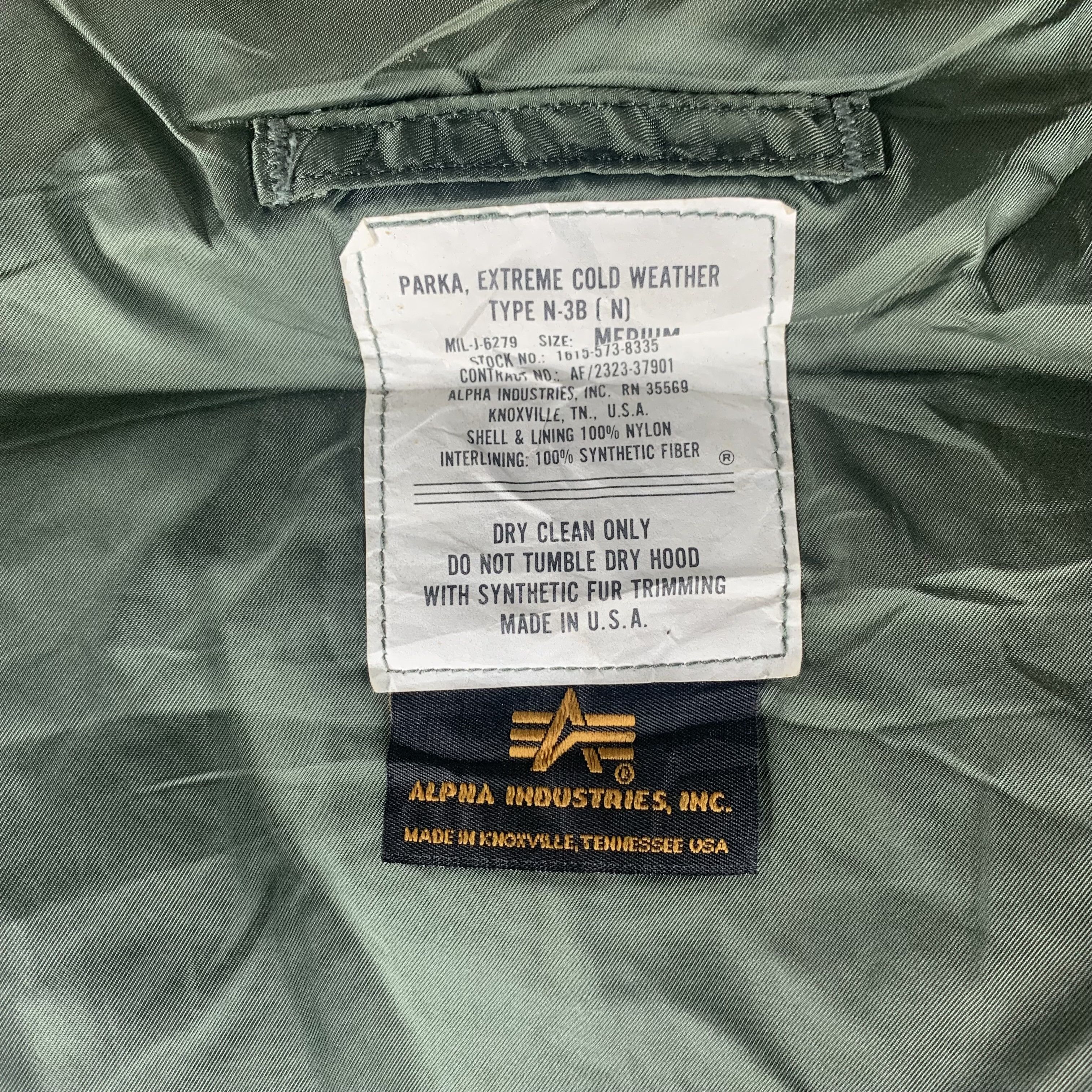 Alpha Industries RARE Alpha Parka Extreme Cold Weather Type N-3B #3540-47 Size US M / EU 48-50 / 2 - 13 Thumbnail