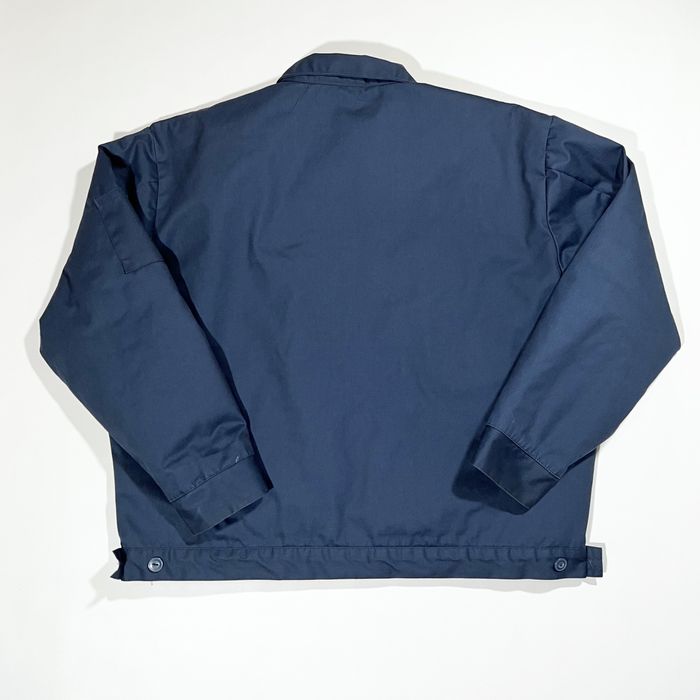Vintage Aramark Navy Blue Insulated Collared Zip Up Work Jacket Grailed