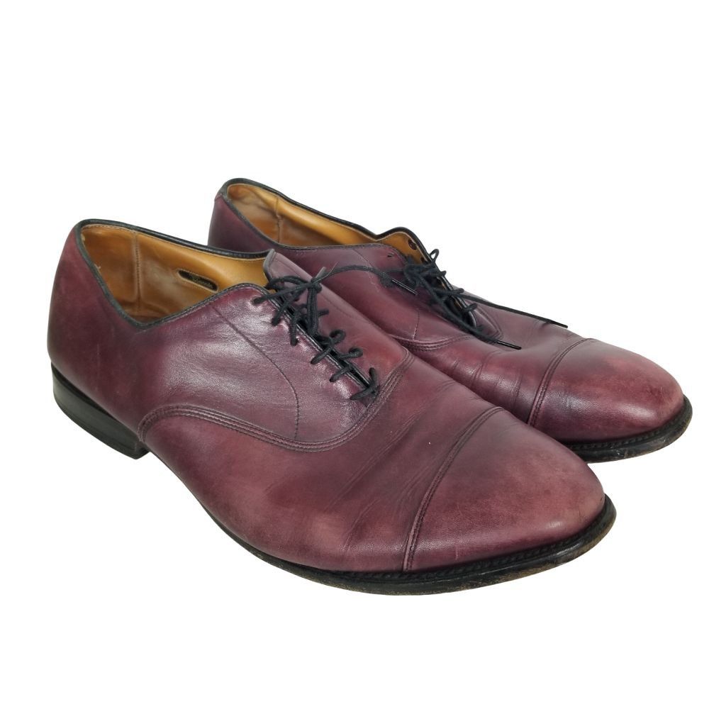 Allen Edmonds Mens 12EEE Red Leather Park Avenue Lace Up
